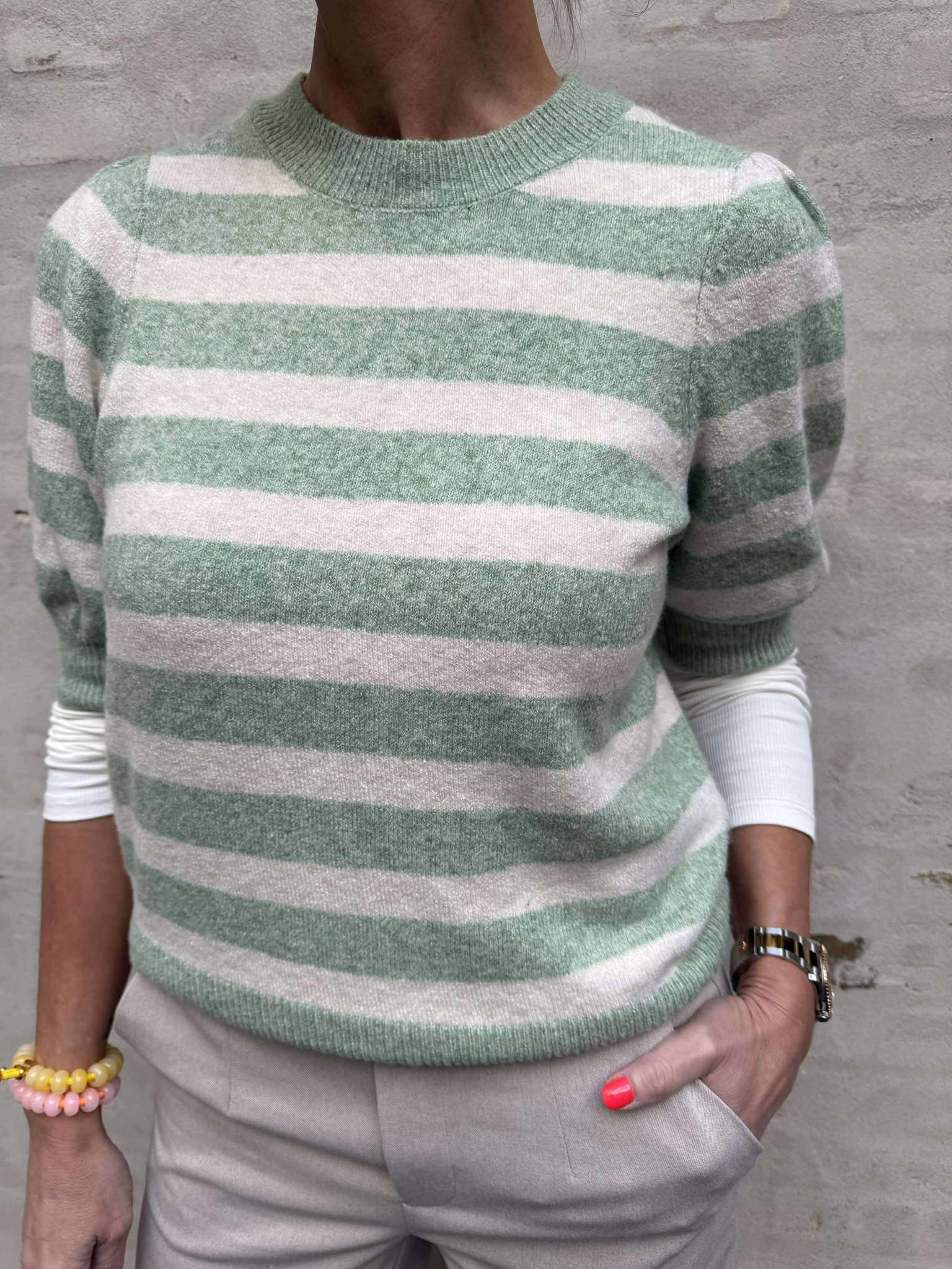 DOFFY O-NECK PULLOVER - Mistletoe Birch