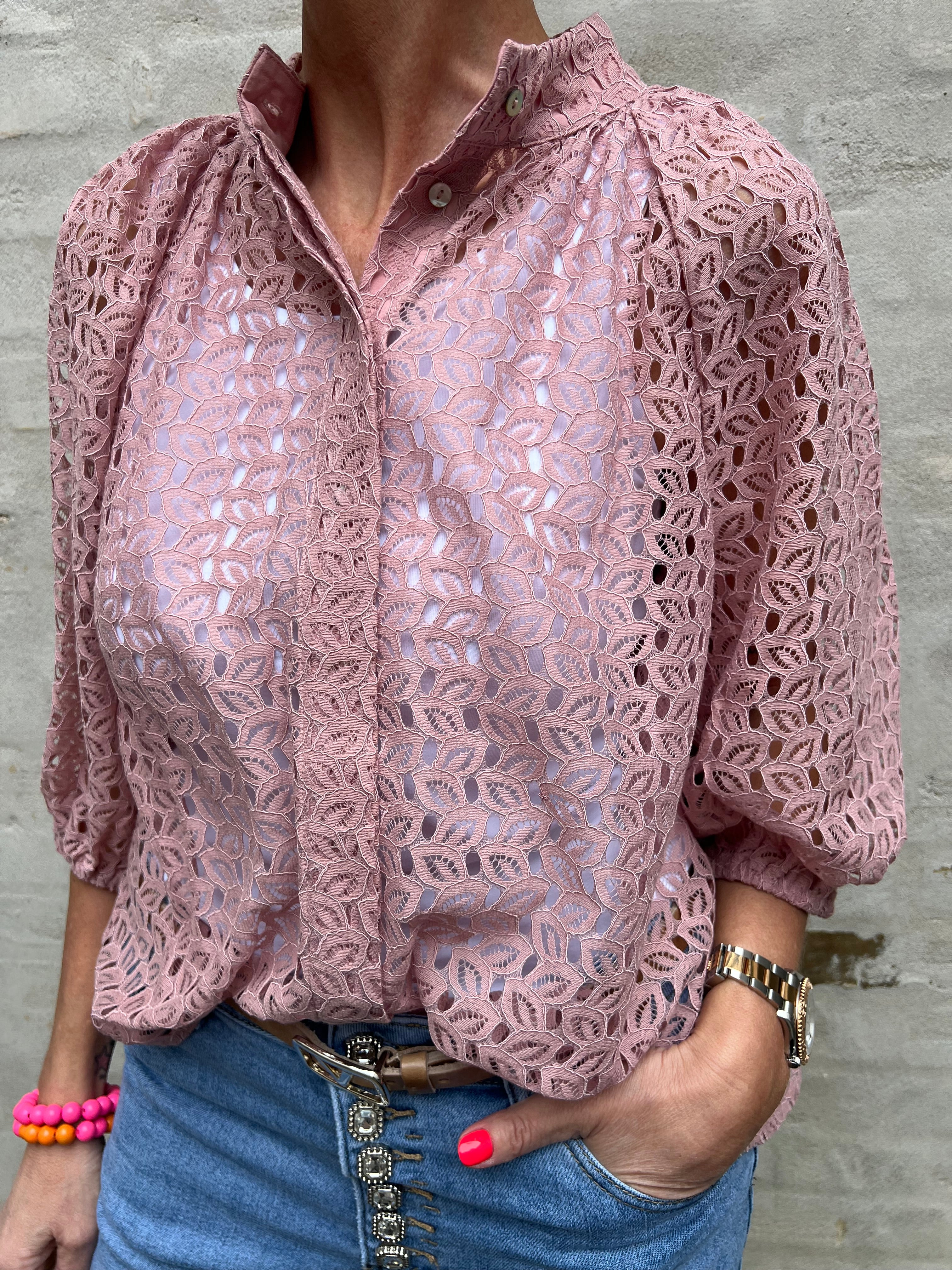 Sia lace blouse rose