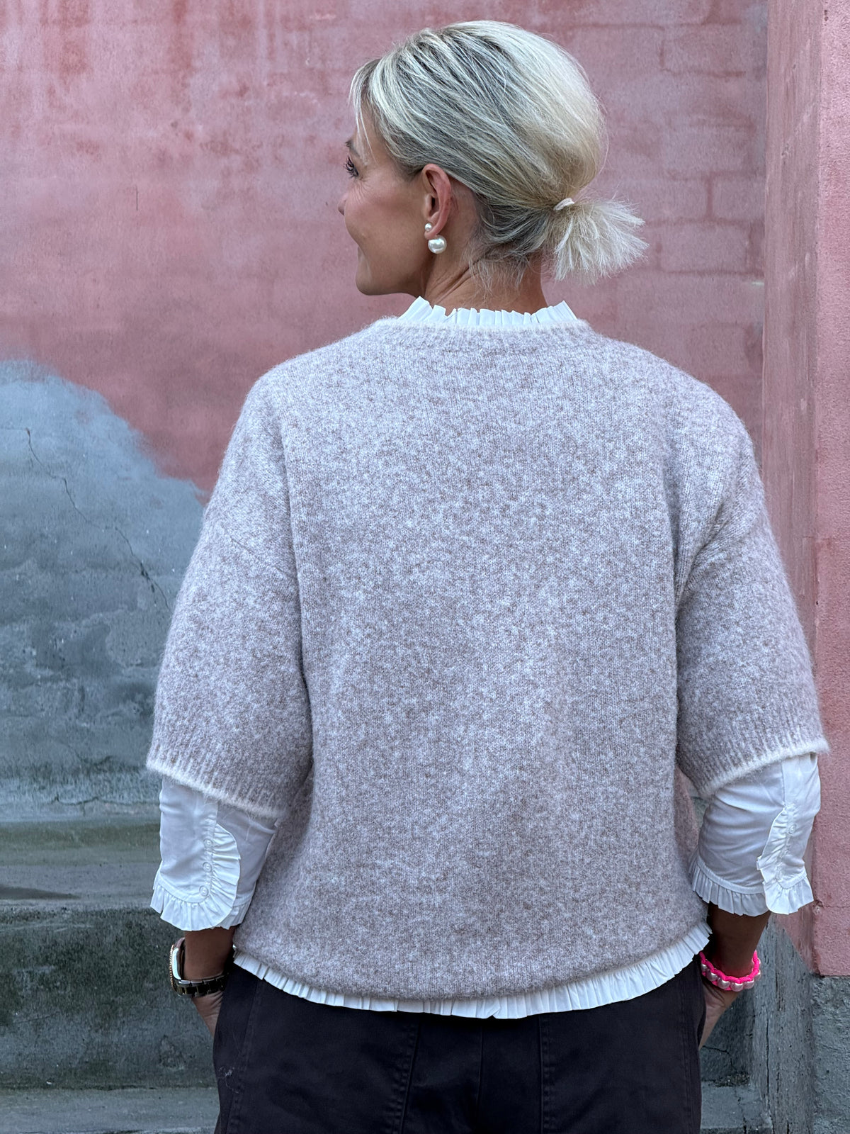 Lobster S/S Knit - Beige/Brown
