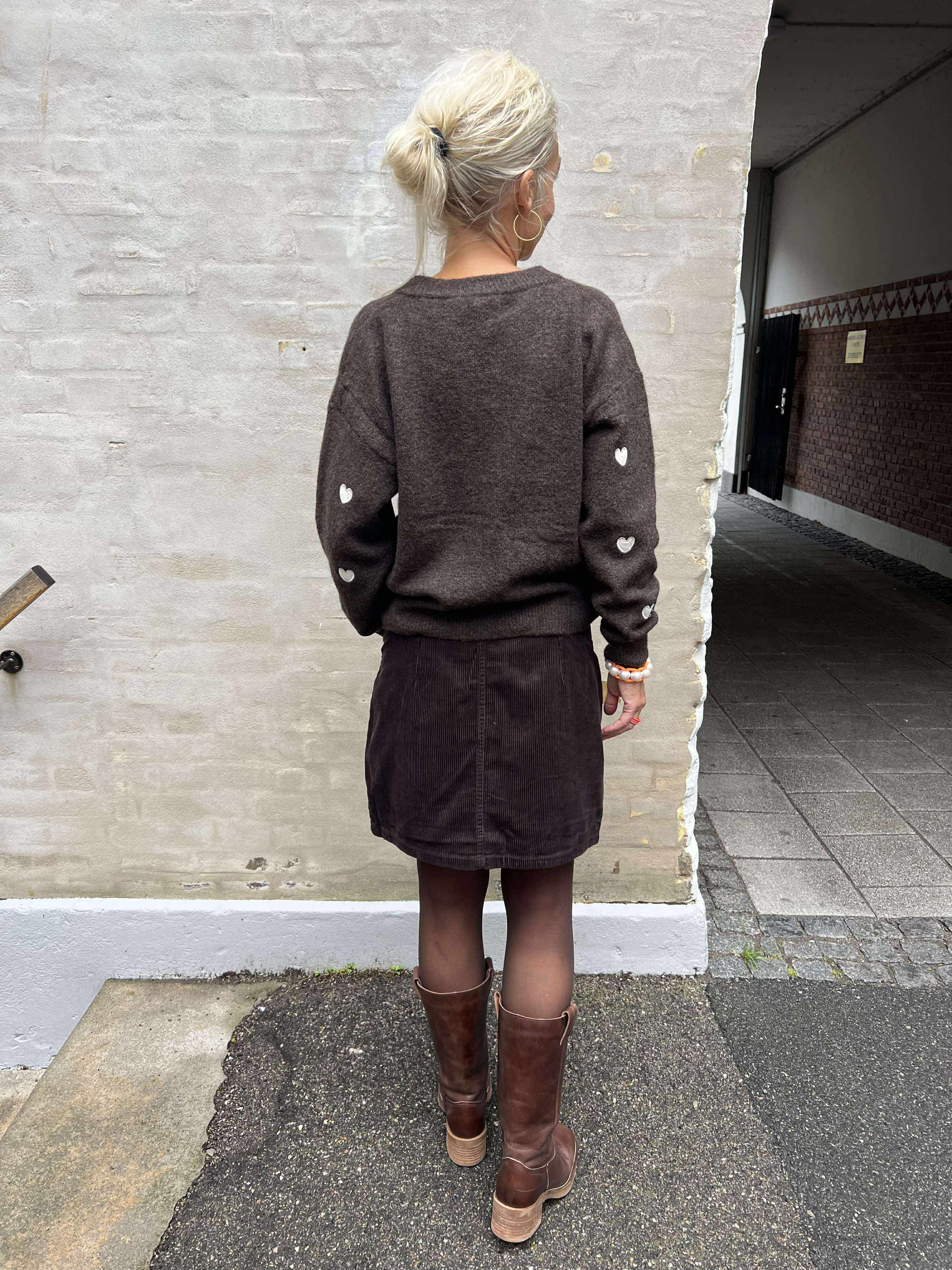Vivi Cardigan - Brown Heart