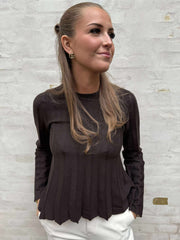 LANA O-NECK PULLOVER - Chokolate Torte