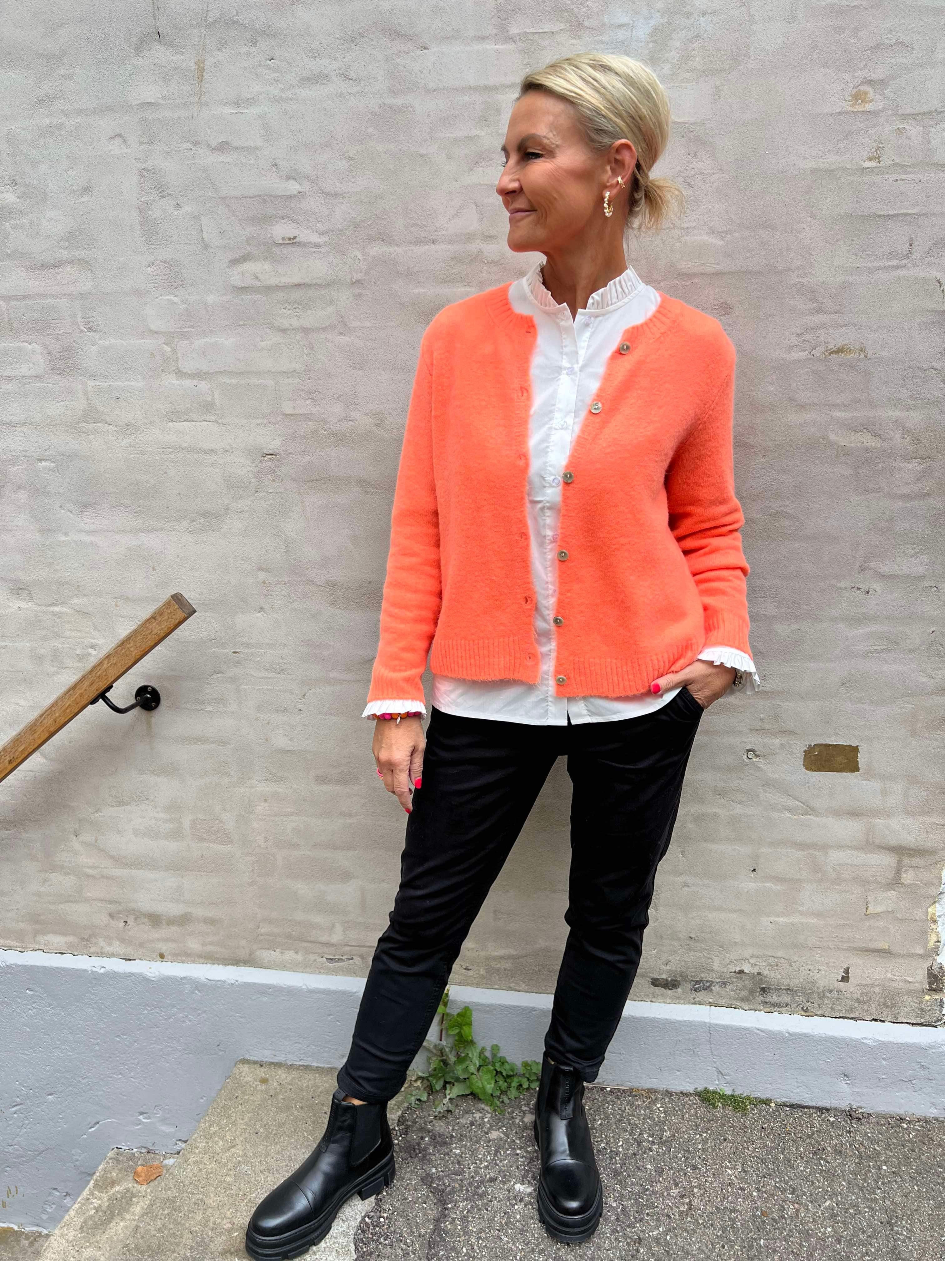 Luxe cardigan neon orange