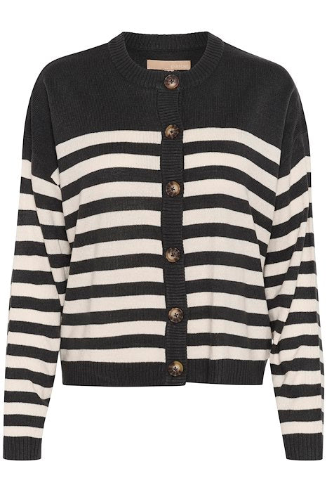 Bay cardigan phantom/whitecap stripe