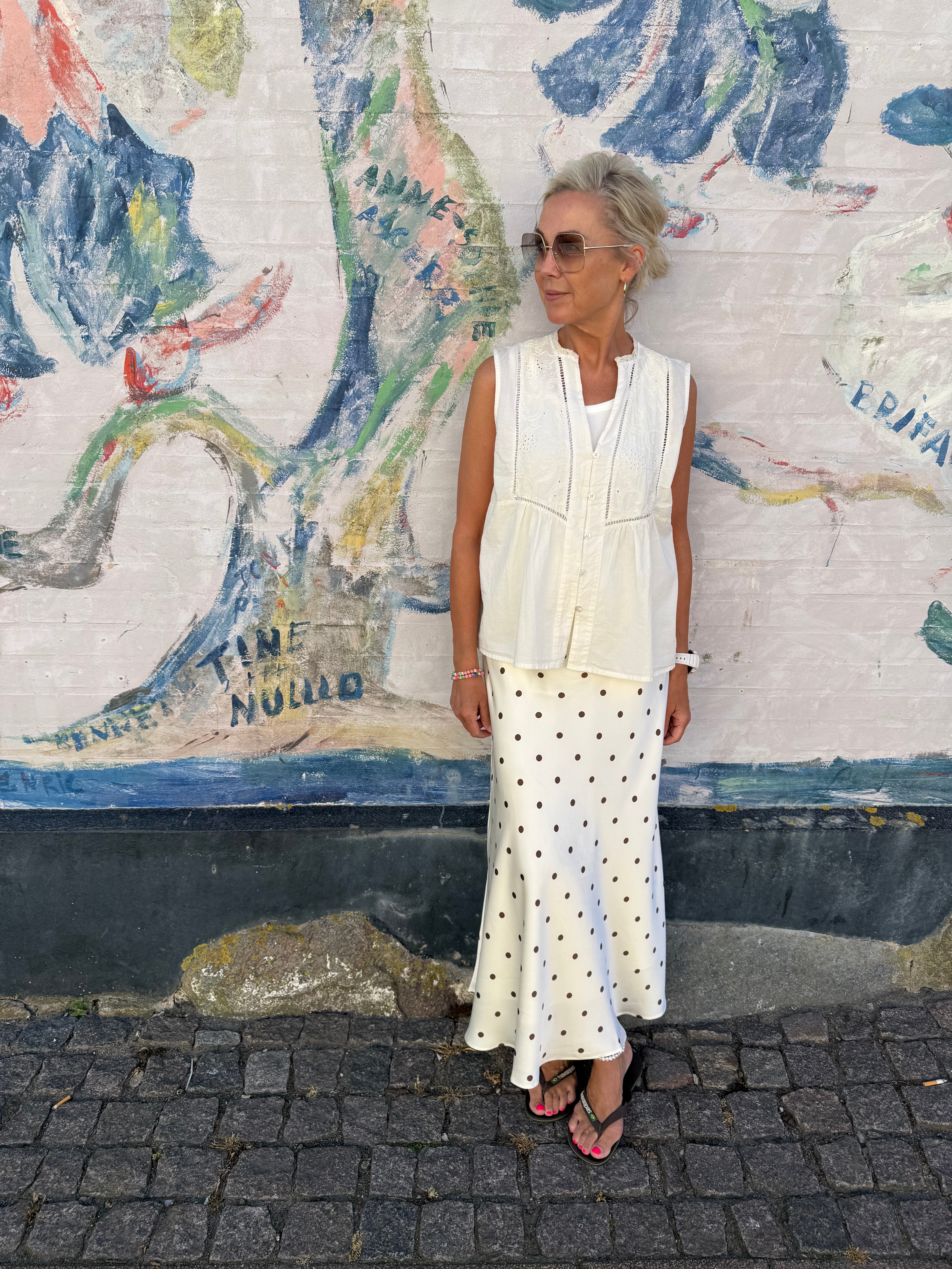 Bovary Dot Skirt - Creme