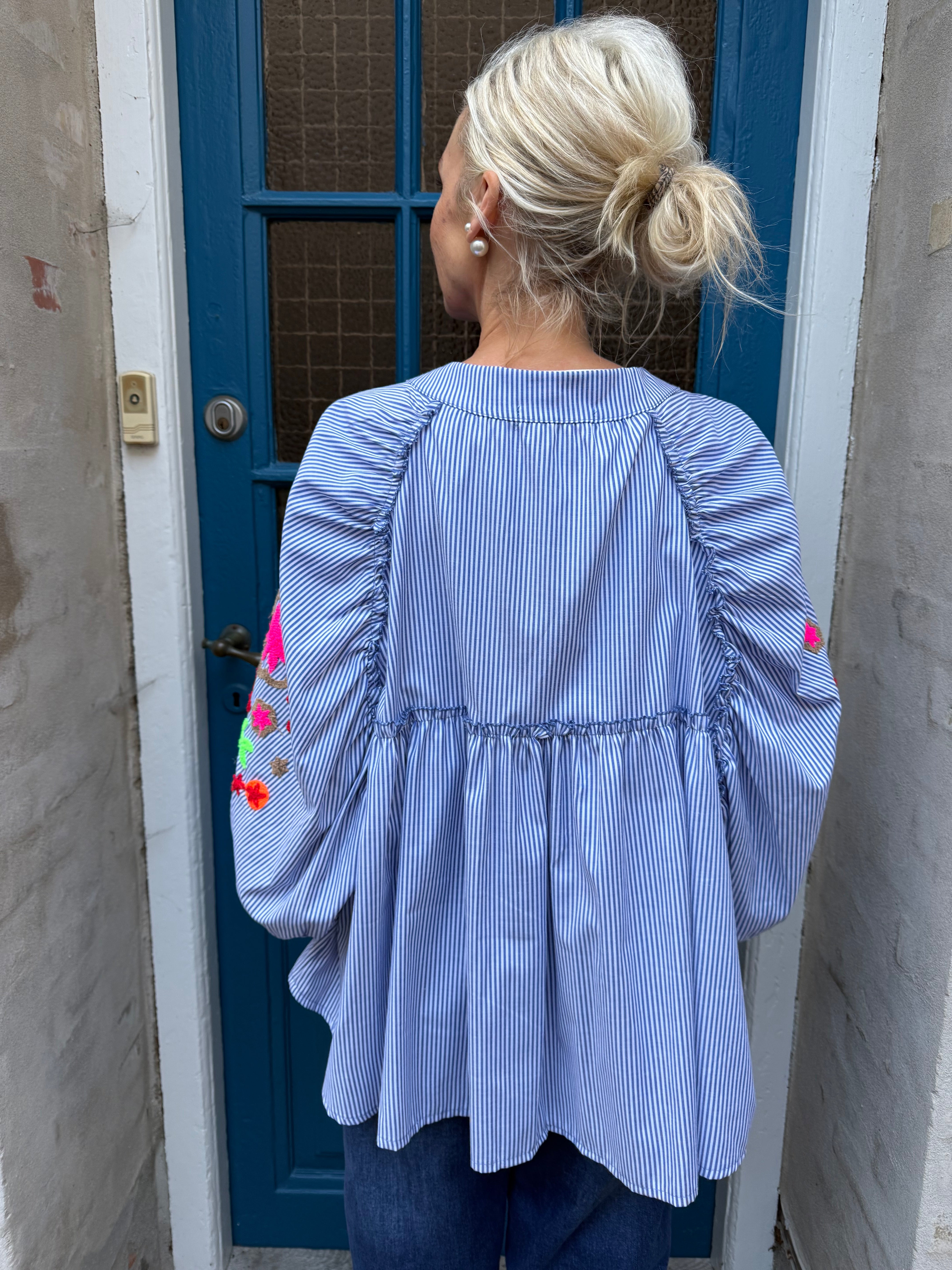 PREORDER-Aleta Shirt - Blue Denim Stripe