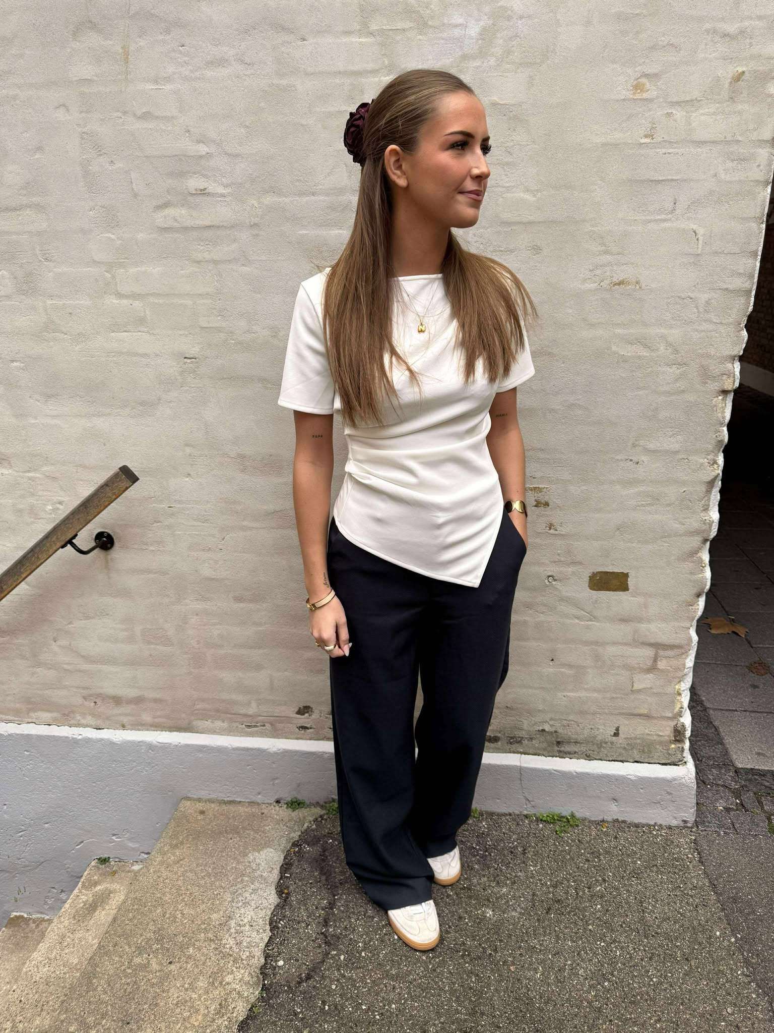 Emmett Melange Pants - Navy