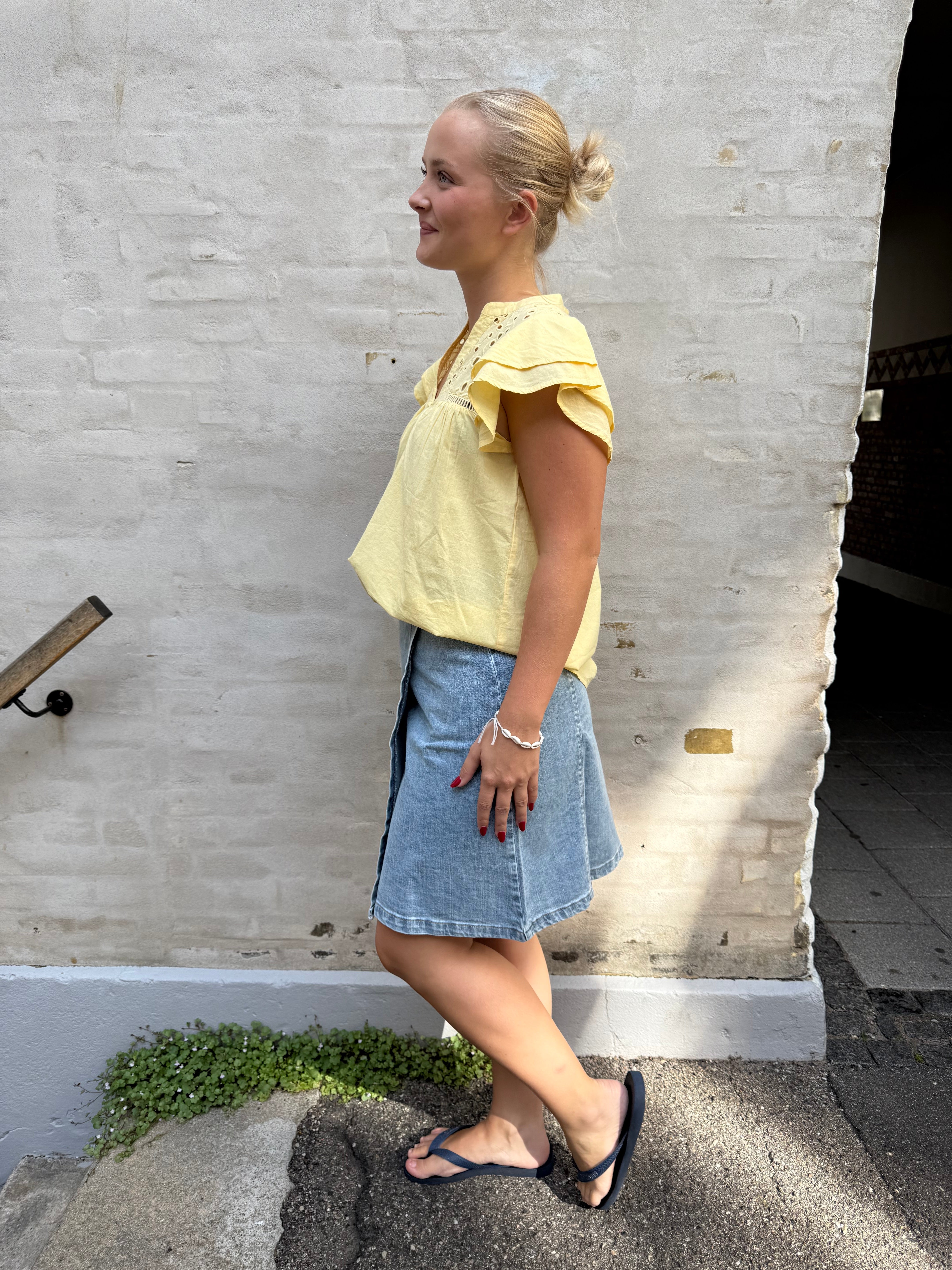 Russel short wrap skirt denim