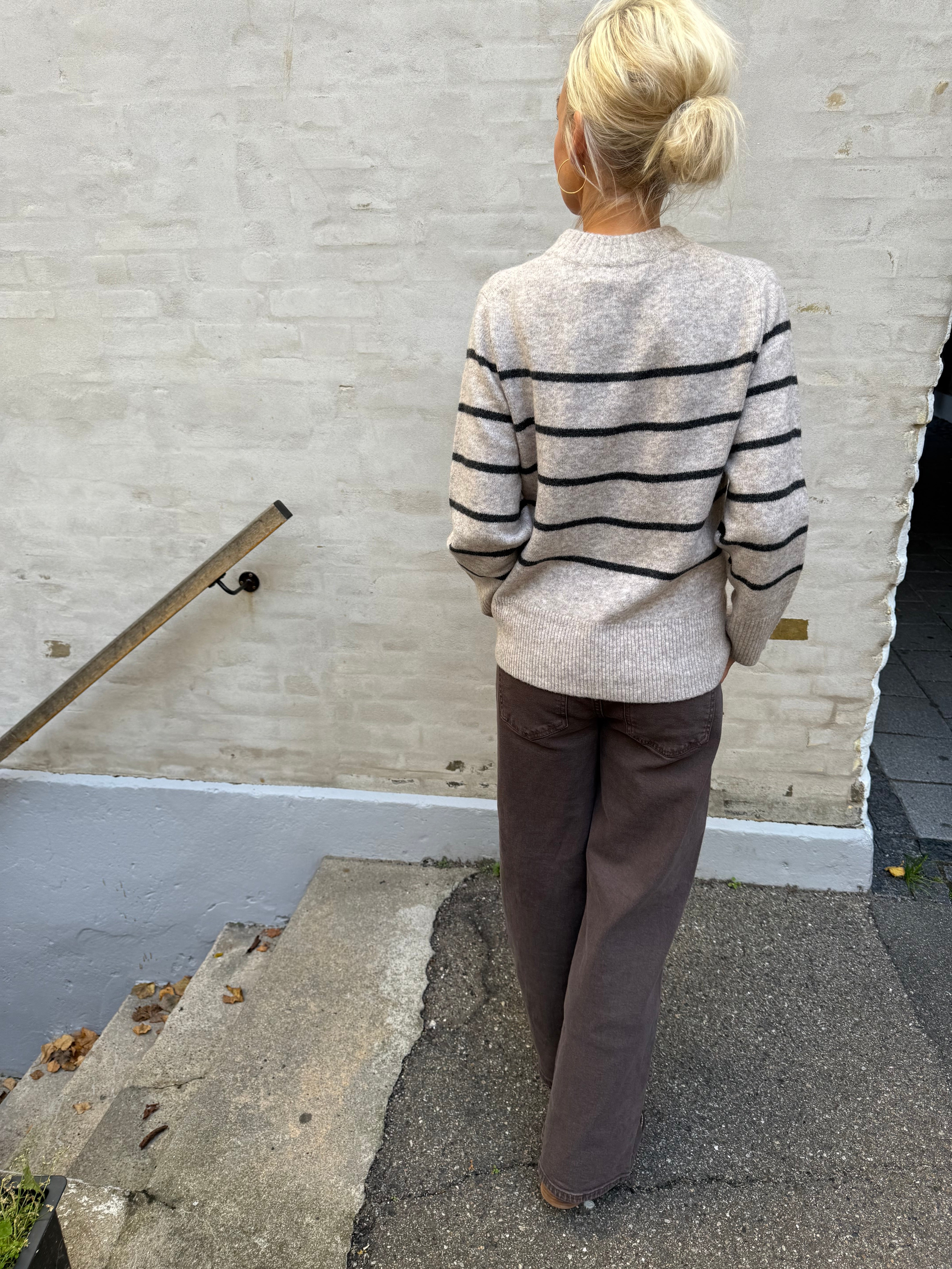 FLAWLESS PULLOVER - Silver Mink W. DARK GREY MELANGE