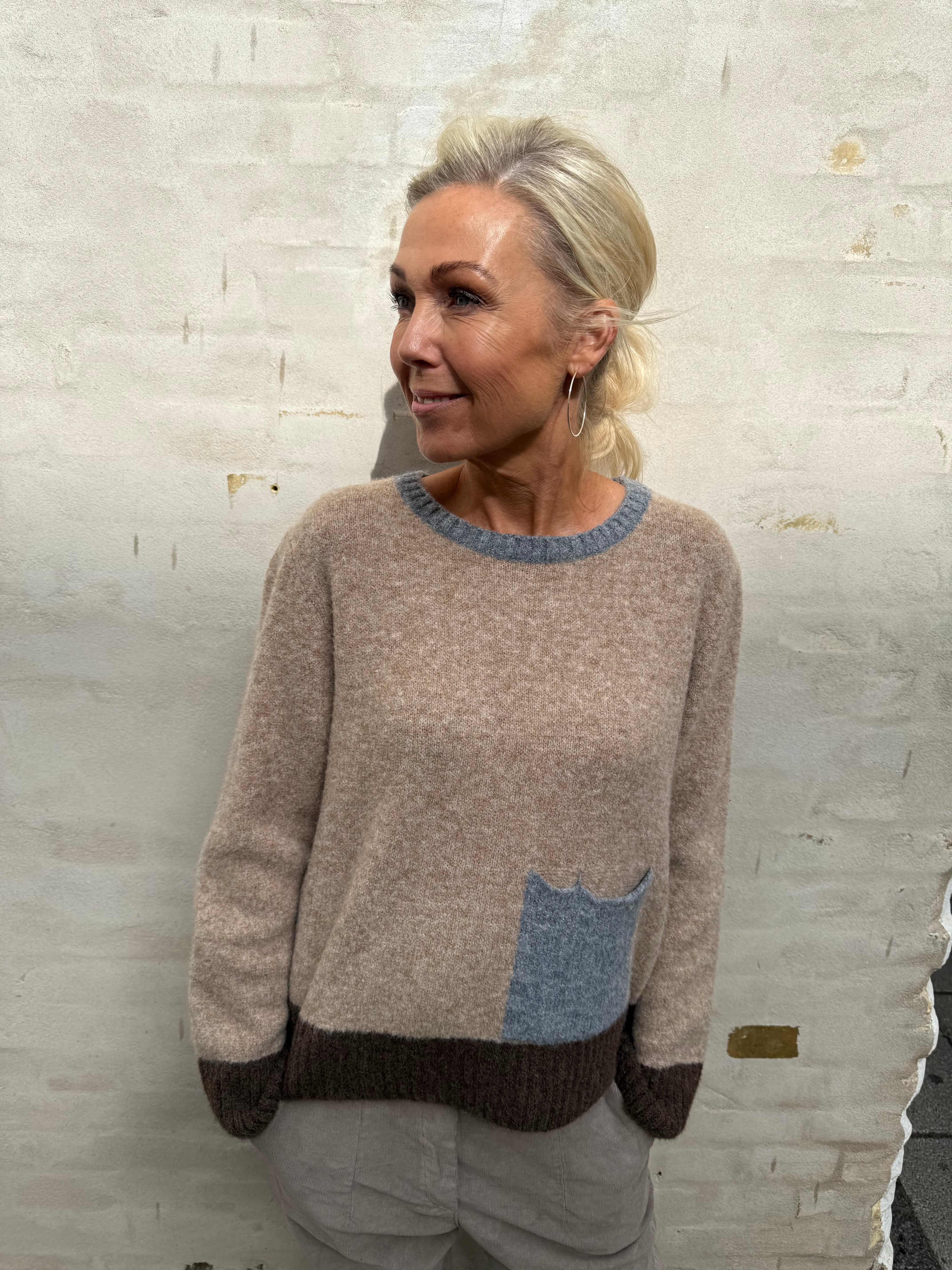 PREORDER-Elora Knit - Camel Denim