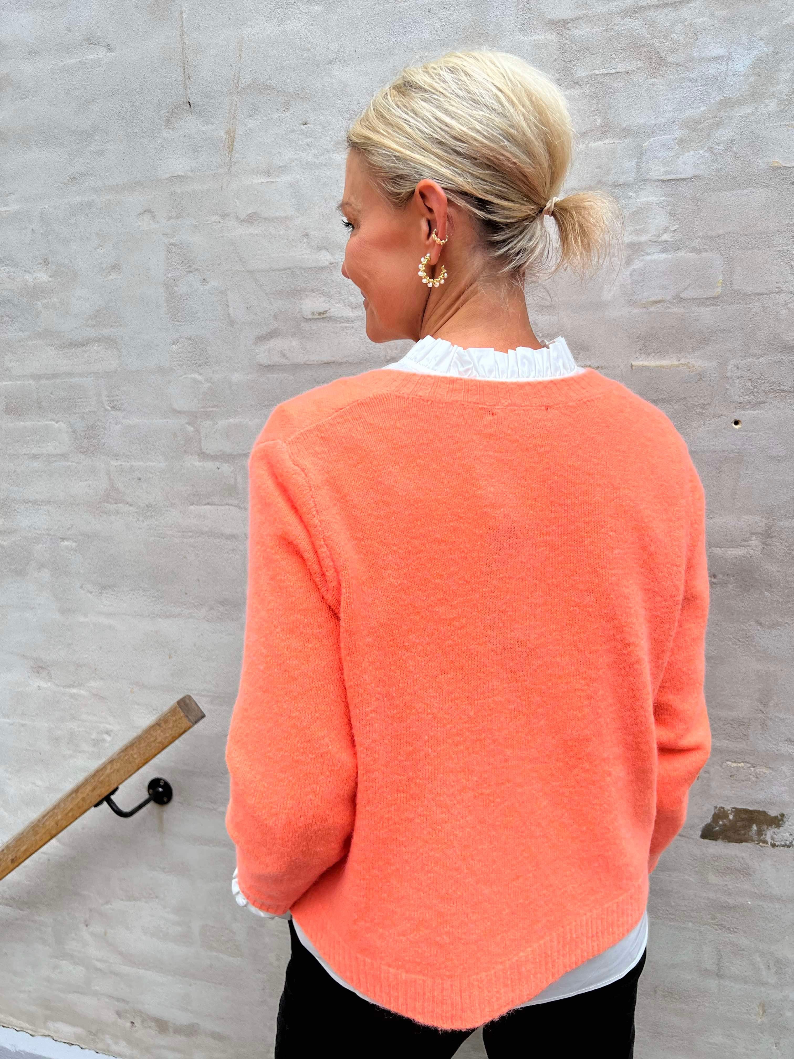 Luxe cardigan neon orange