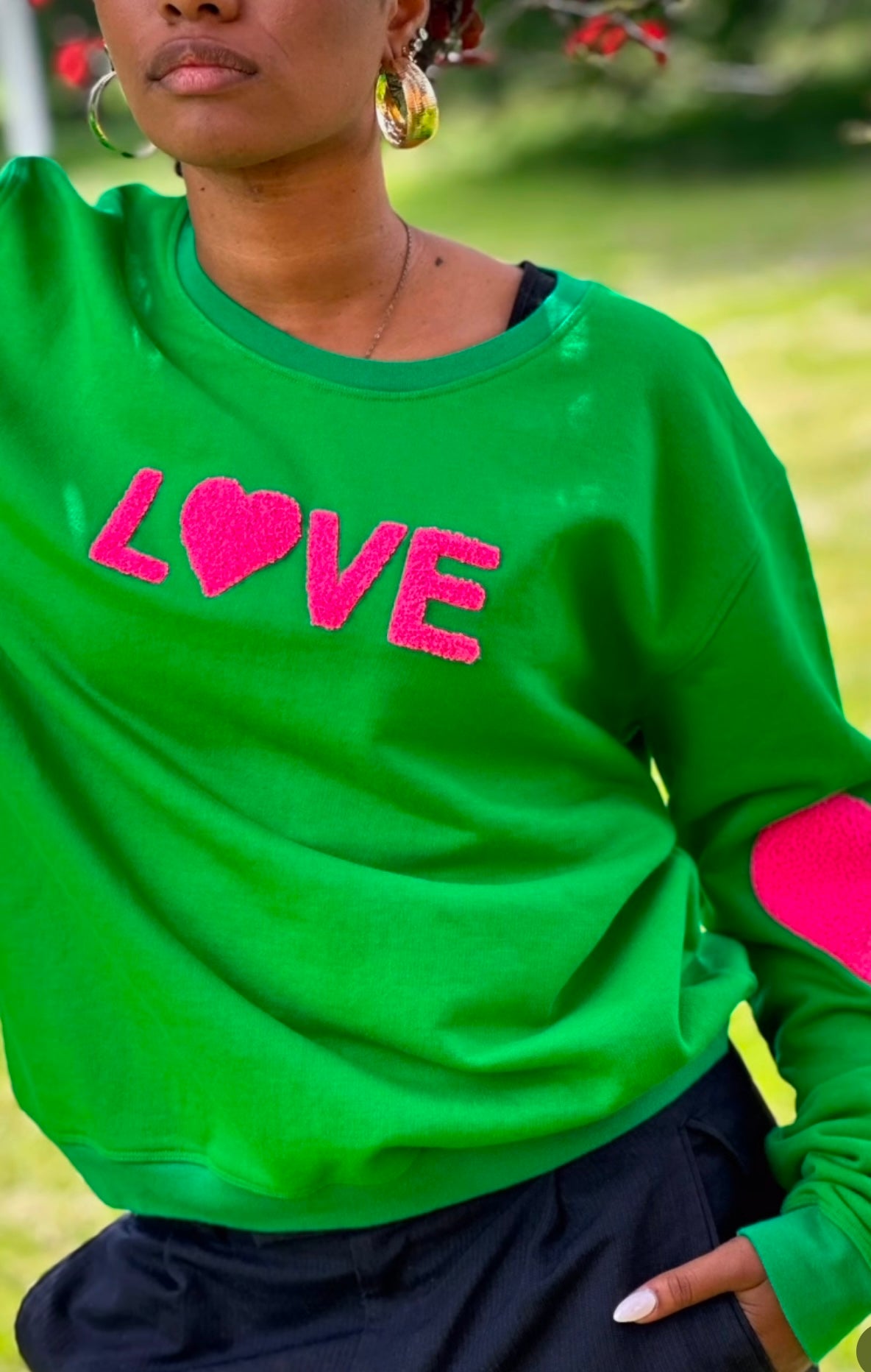 LOVE S-shirt grass- pink