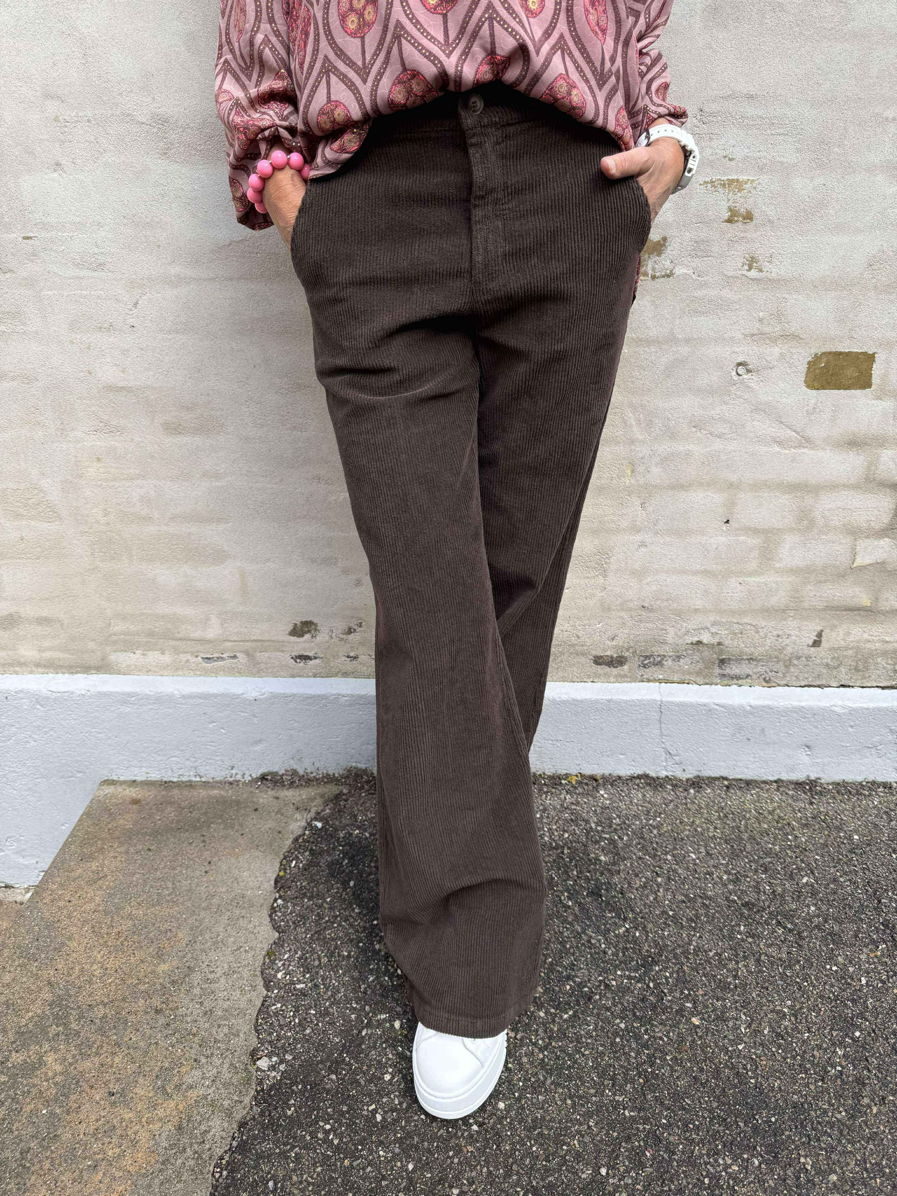 CORA corduroy box pant - Coffee