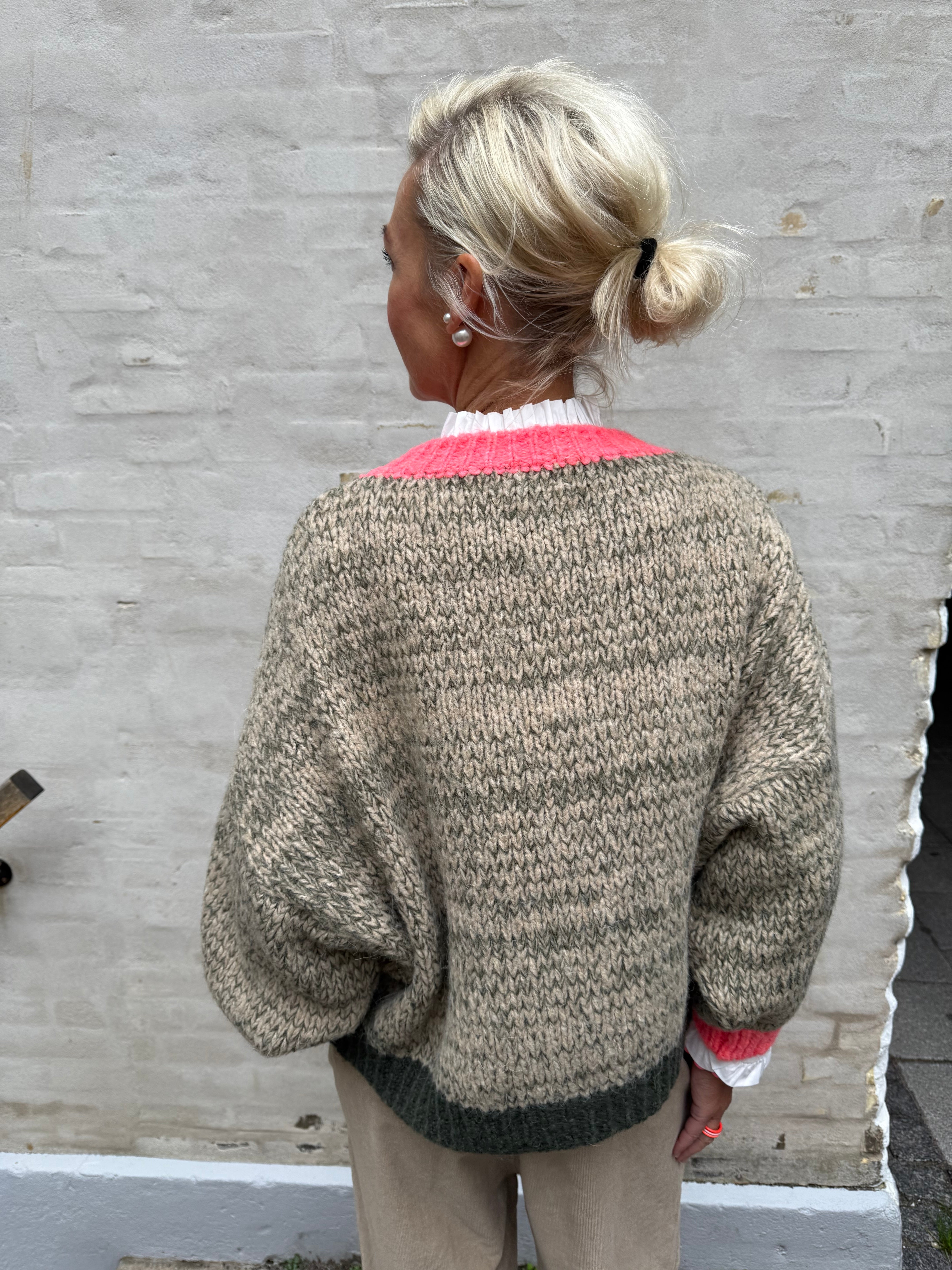 Loretta Knit - Army/Coral