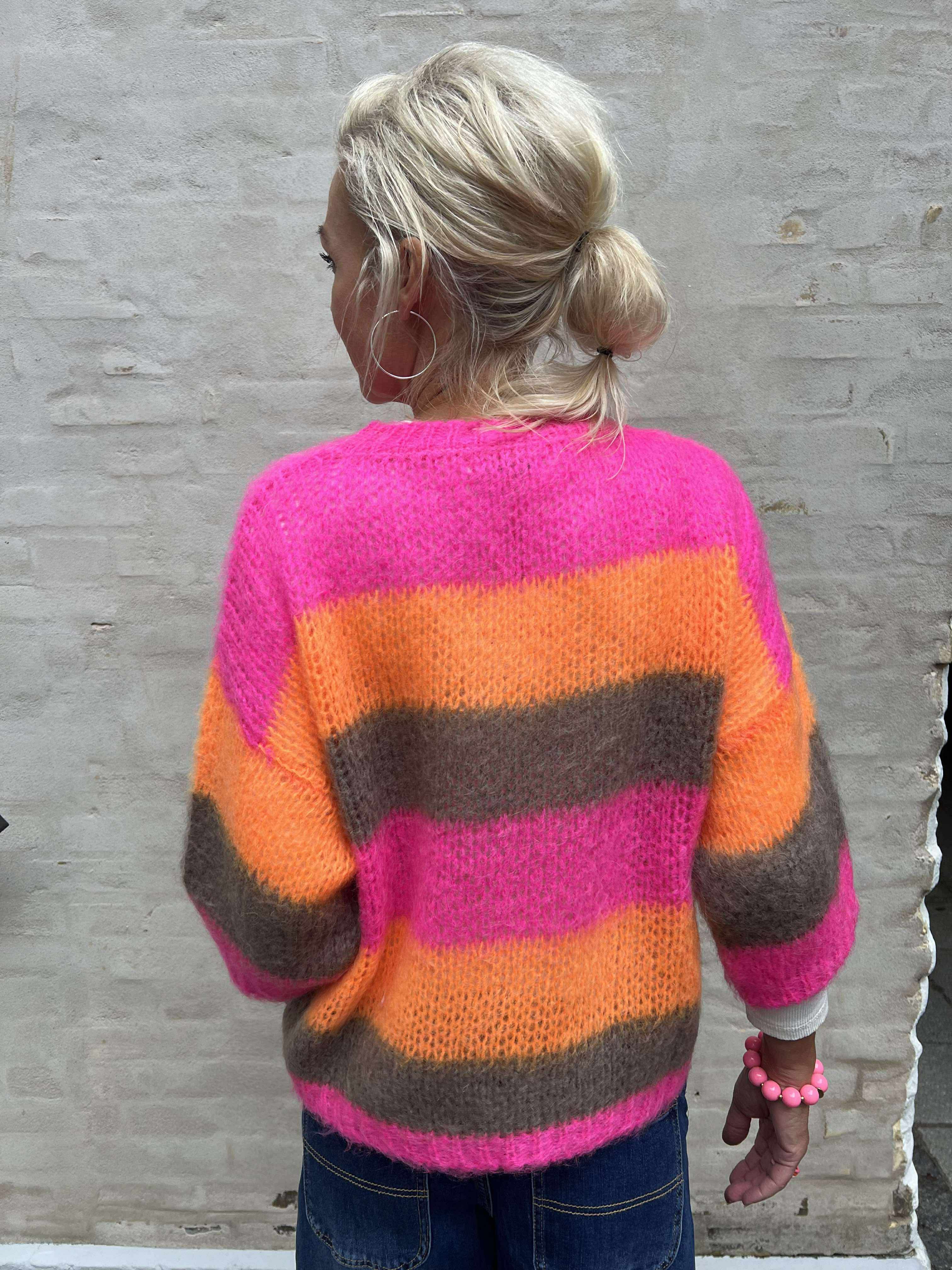 Lucia Knit - Brown/Neon