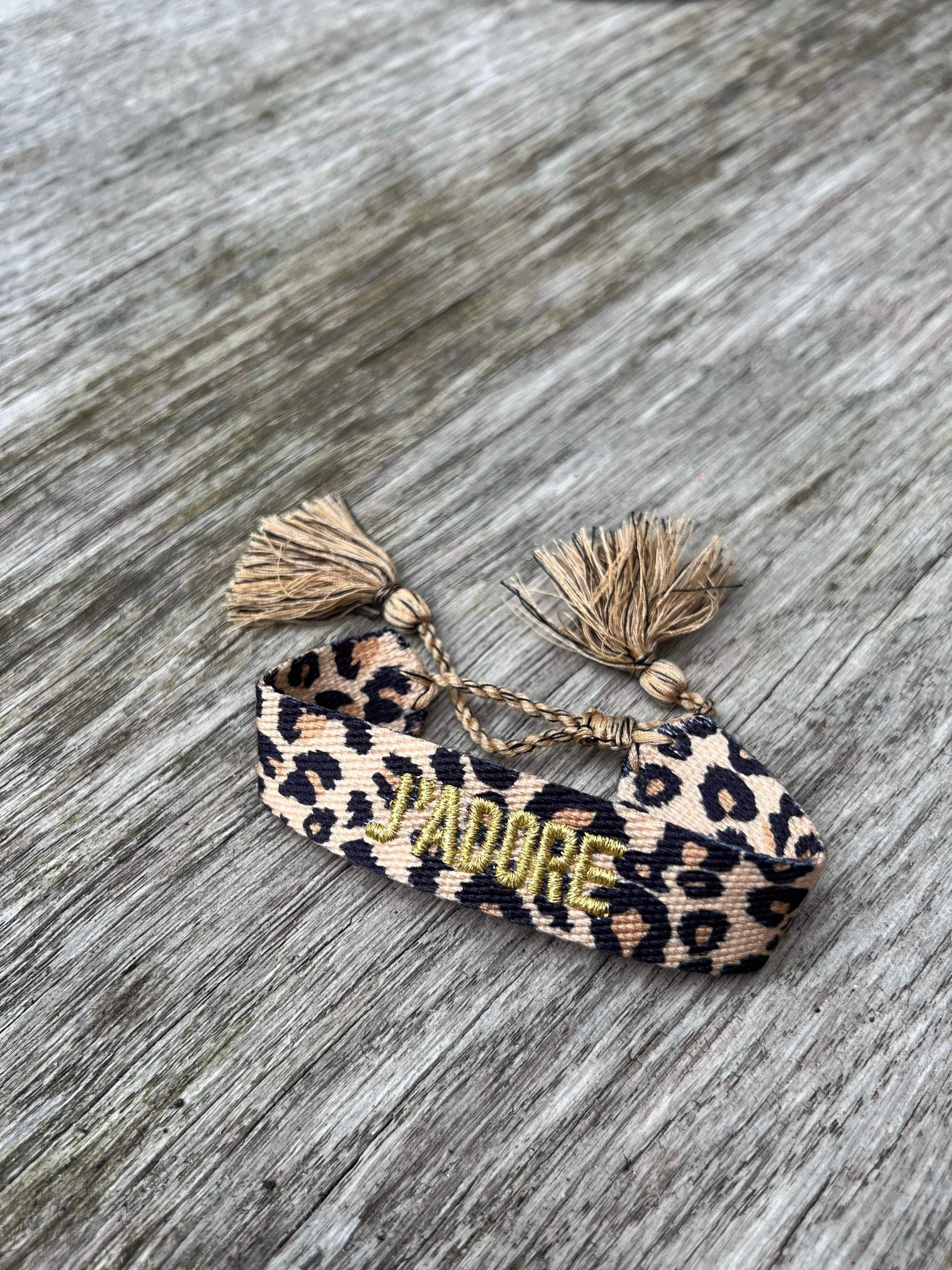 Leopard armbånd guld