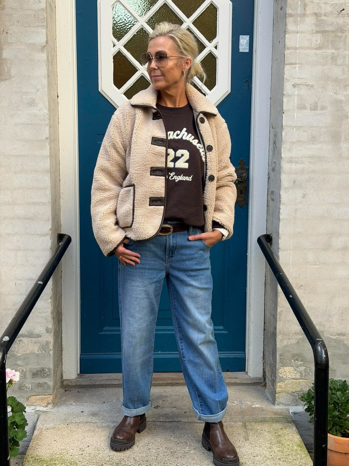 NOELLA TEDDY JACKET - Cement