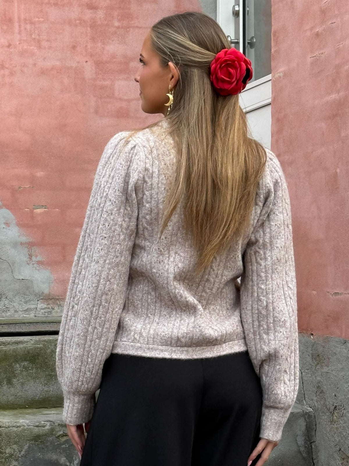 Koteas Cable Knit Cardigan - Beige Melange