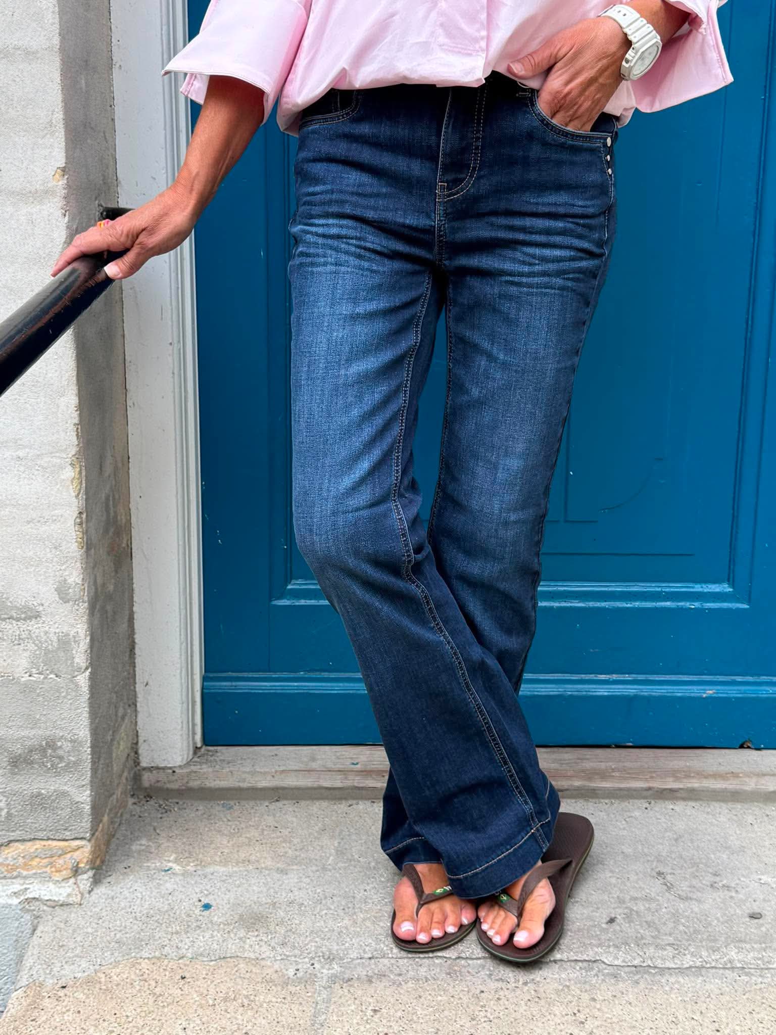 Blaire Bootcut High Waist - Dark Blue Washed