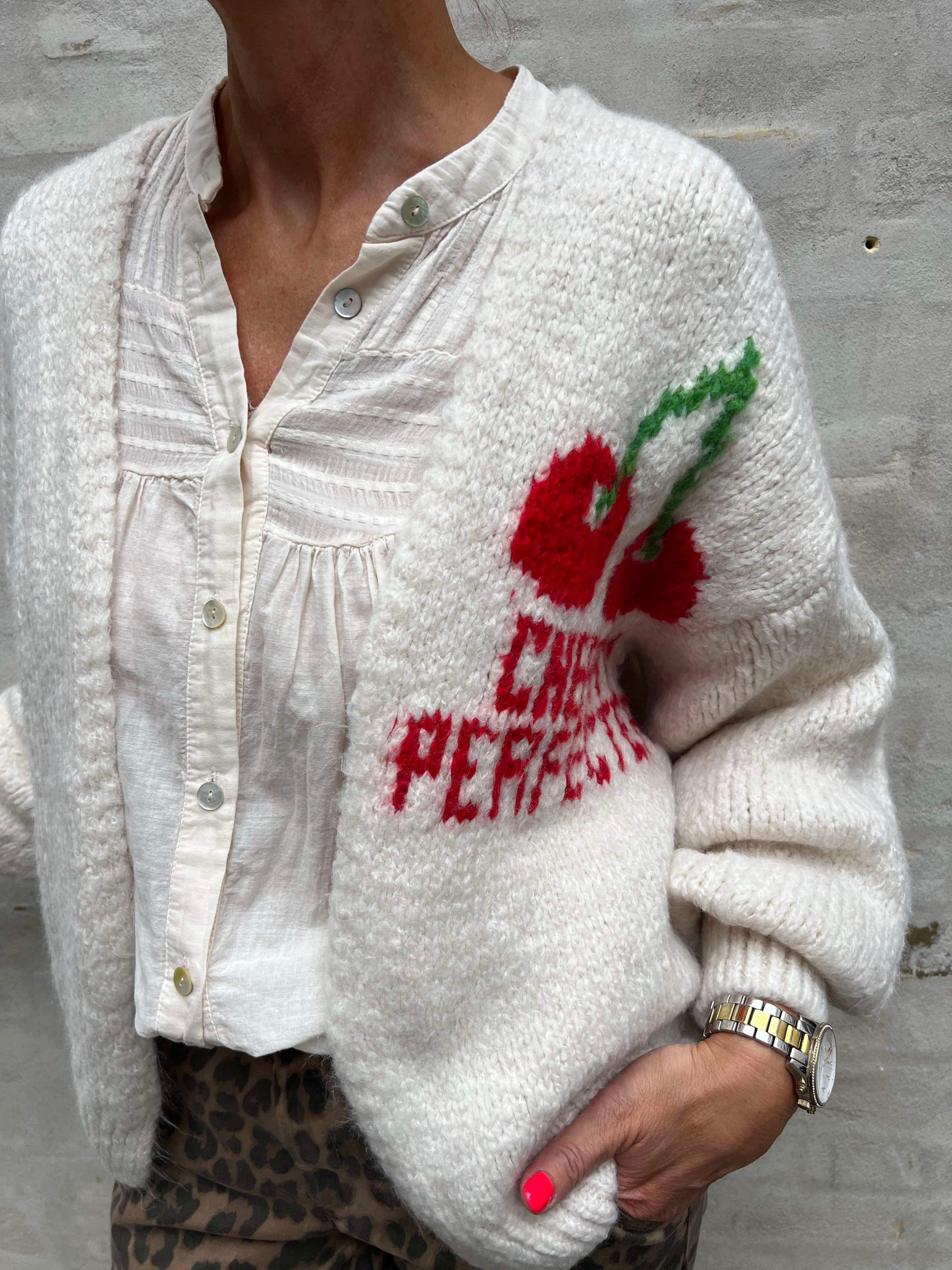 Cherry cardigan beige