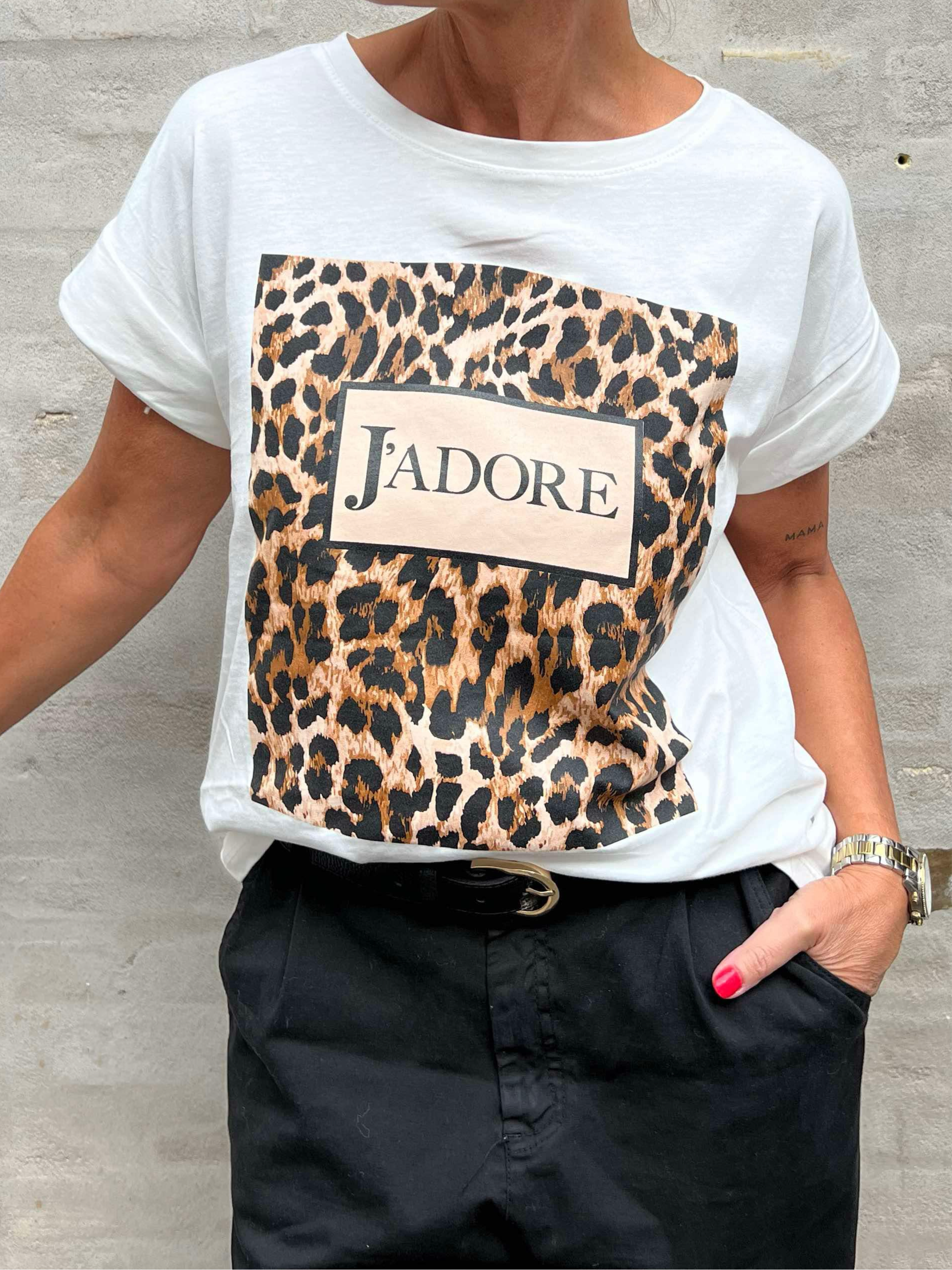 Jadore leopard t-shirt