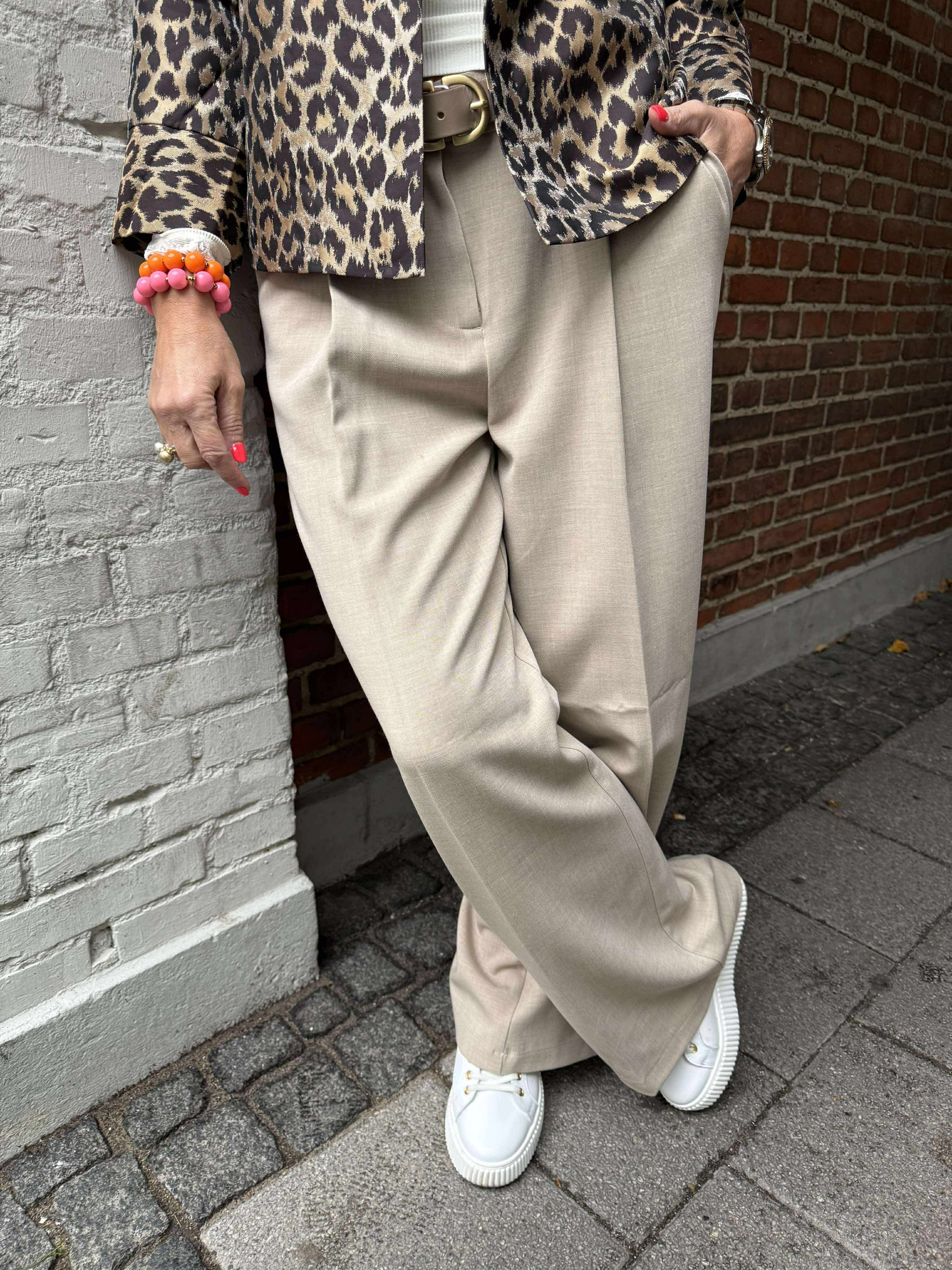 Ivy wide pant tannin melange