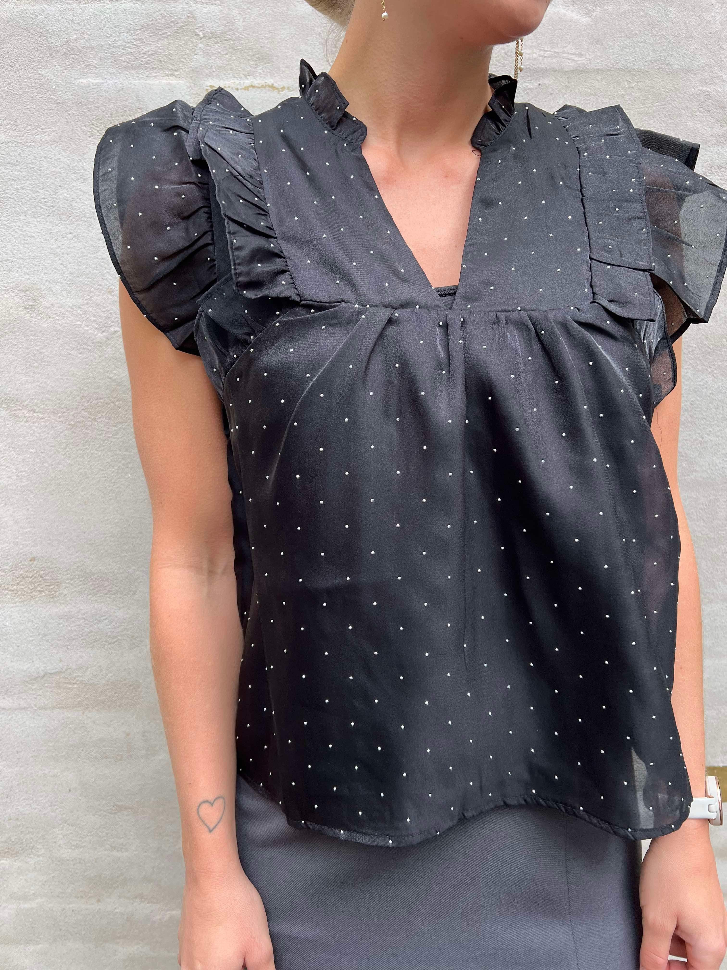 Jayla bedazzled top black