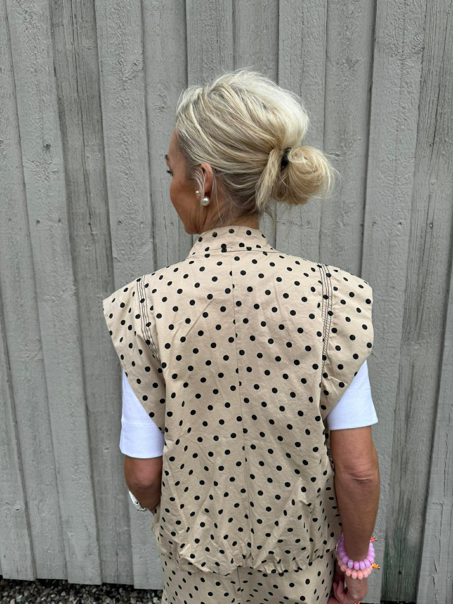 DiddiCC Cargo Dot Waistcoat - Bone