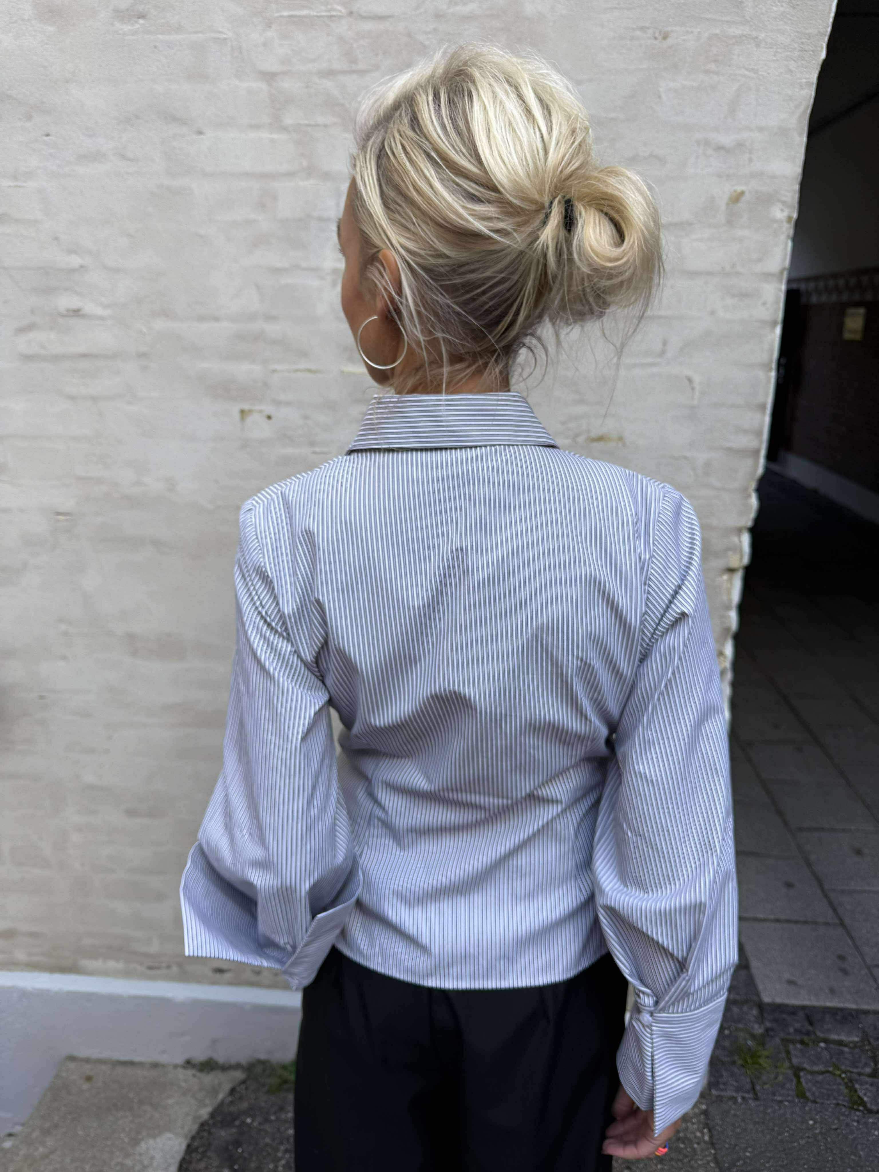 Fenli Striped Shirt - Grey