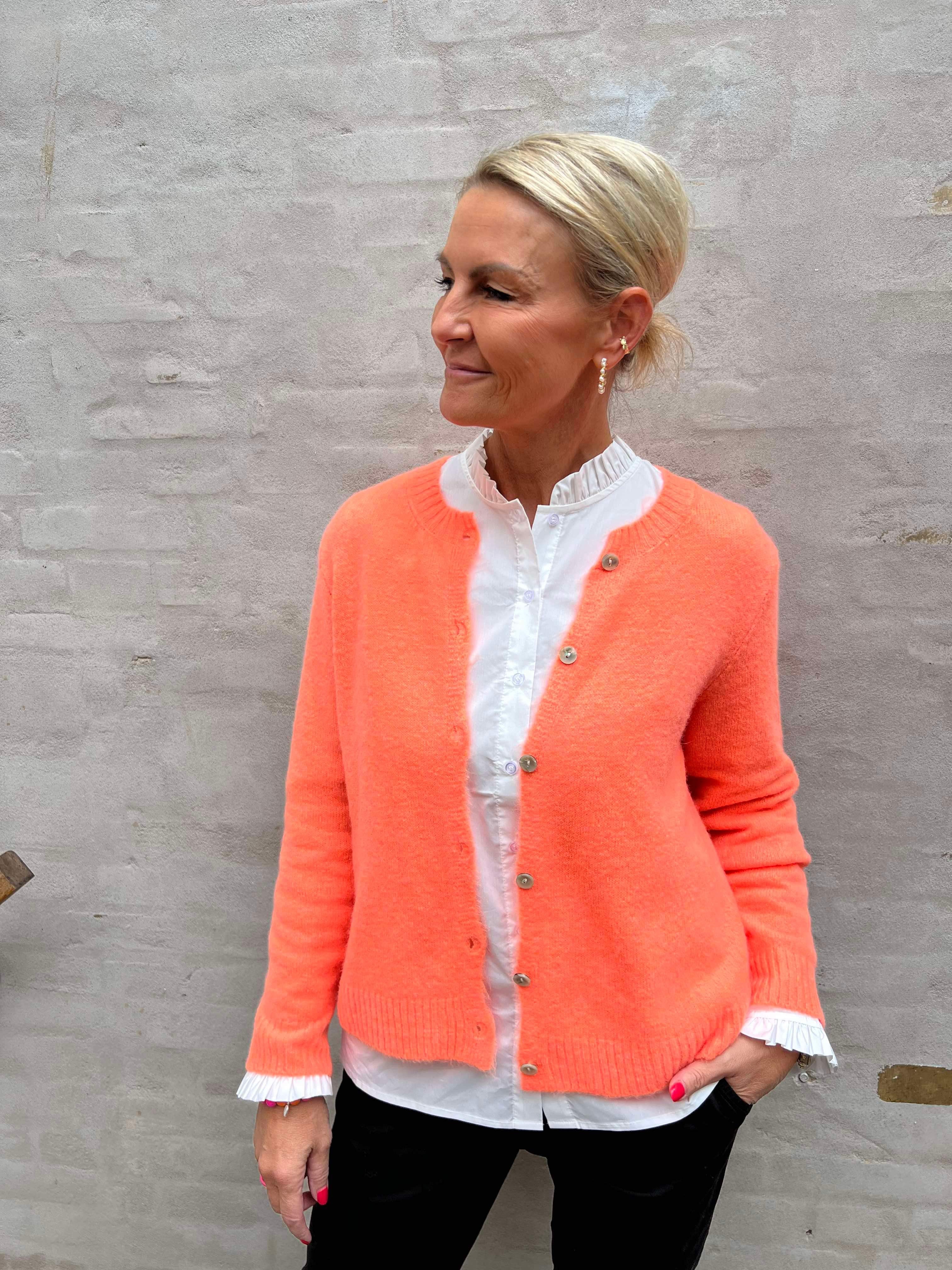 Luxe cardigan neon orange