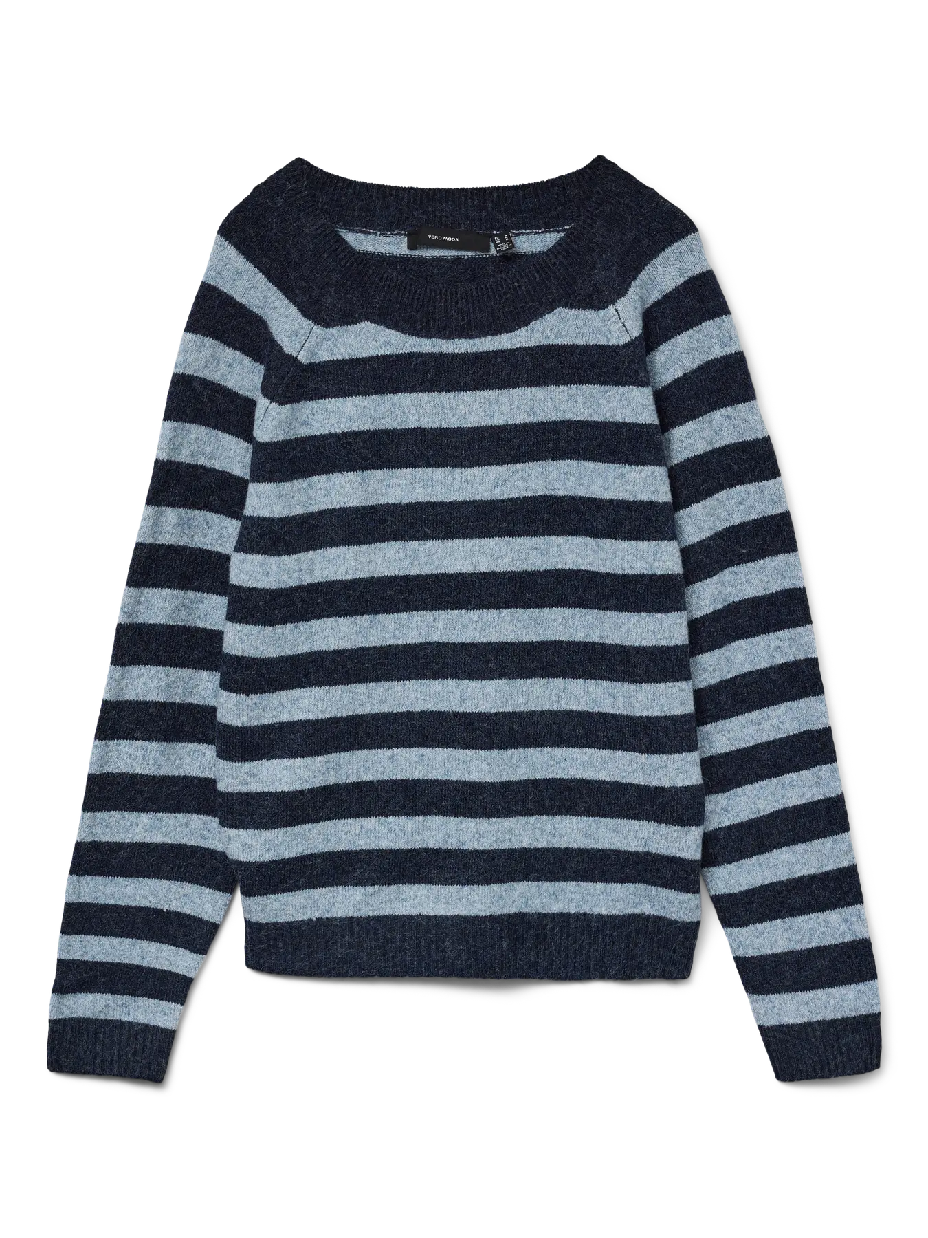 DOFFY O-NECK BLOUSE - Navy Blazer_W. CHINA BLUE
