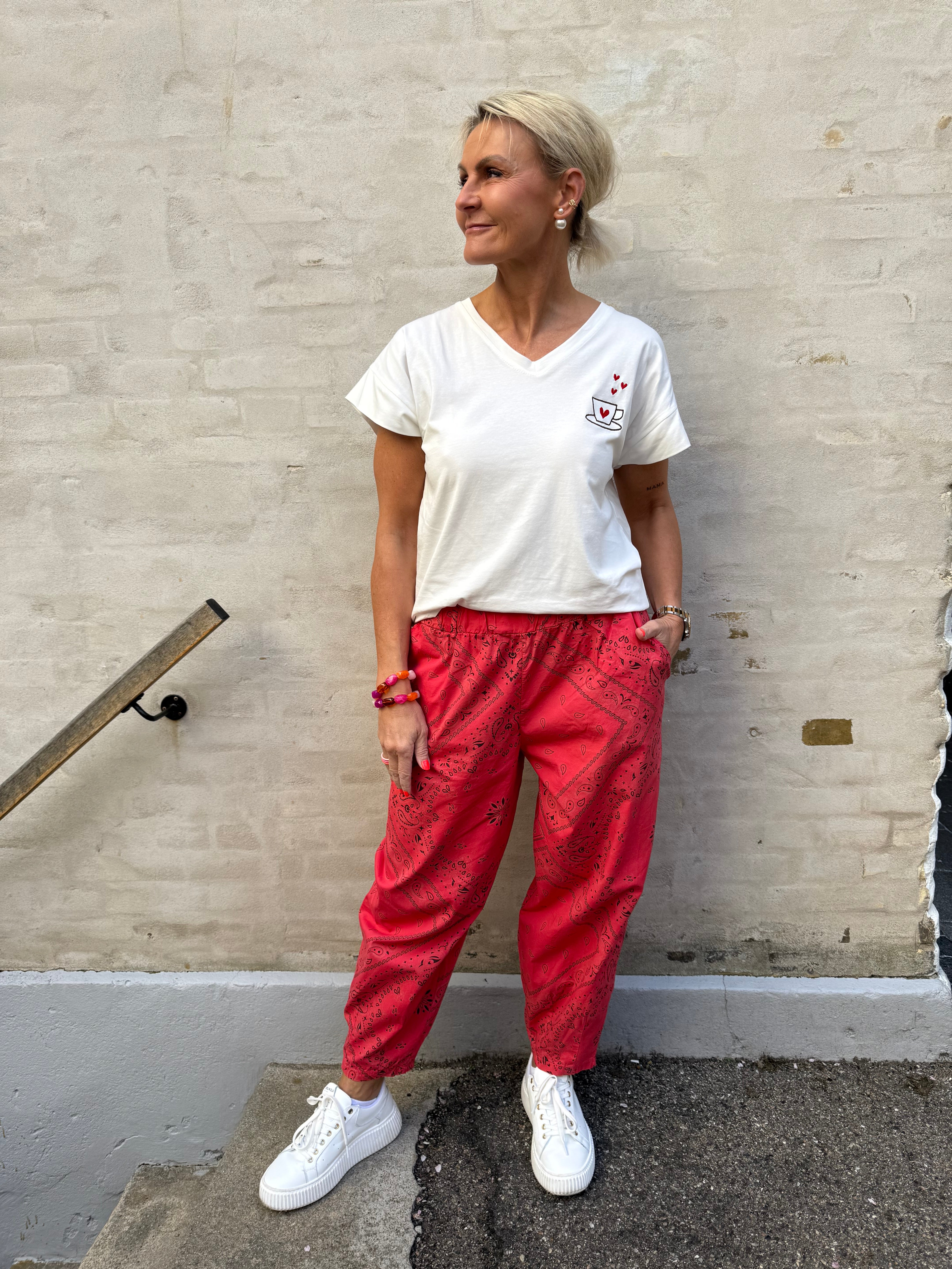 ABBIE Barrel Pant - Red Paisley