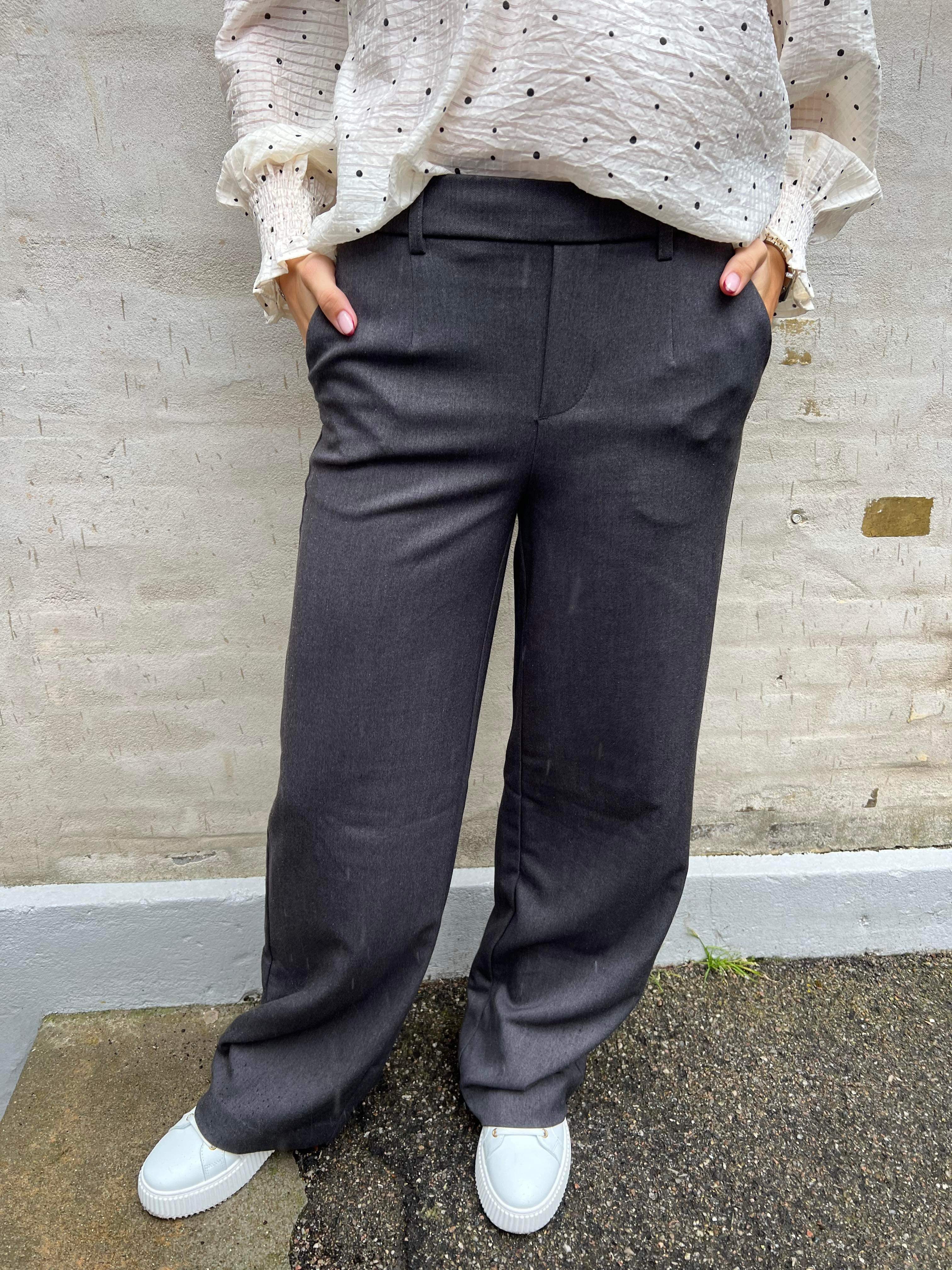 Lisa WIDE pant medium grey melange