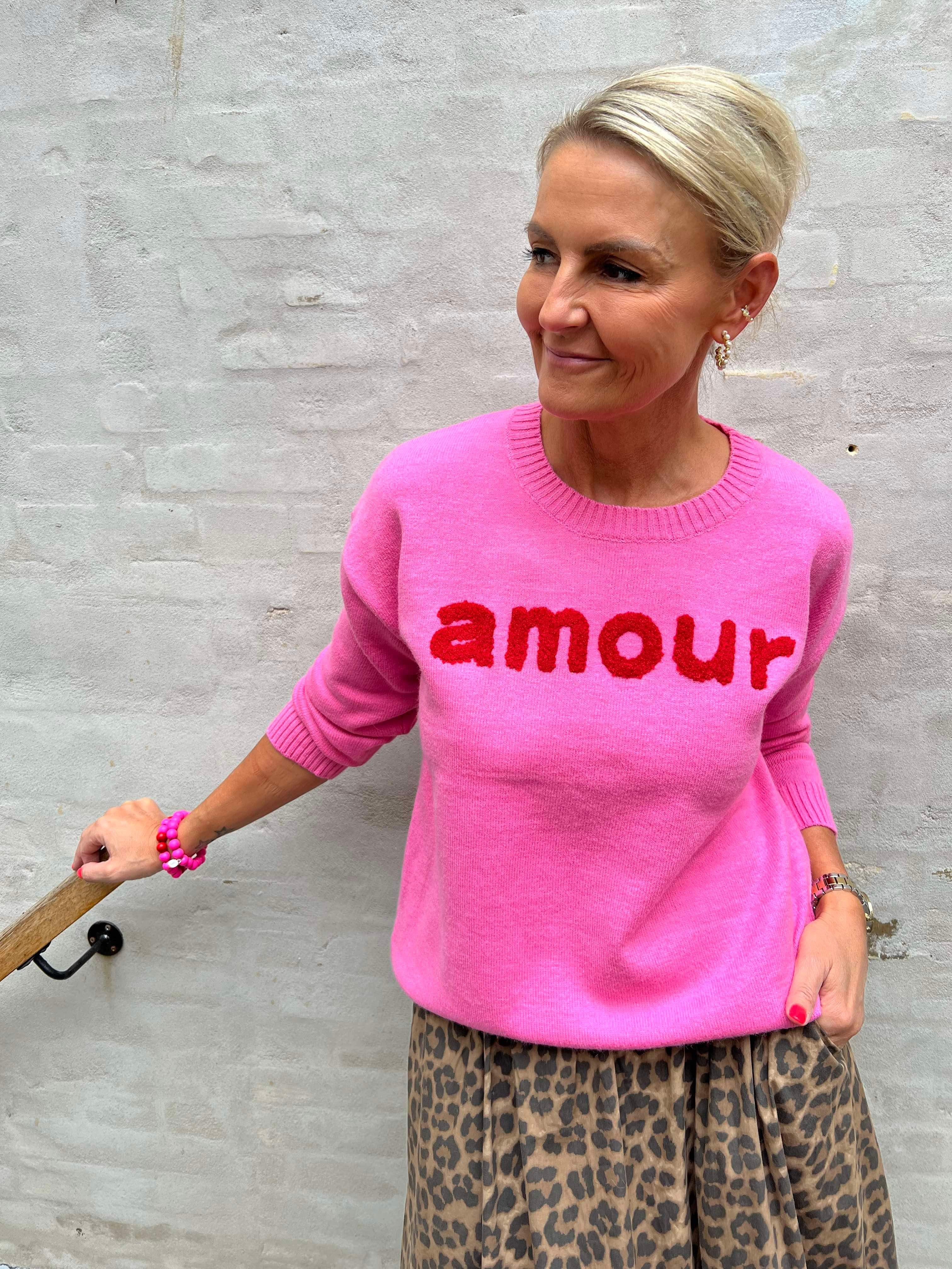 Amour knit pink/red