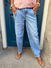 Karlie Barrel High Waist - Light Blue