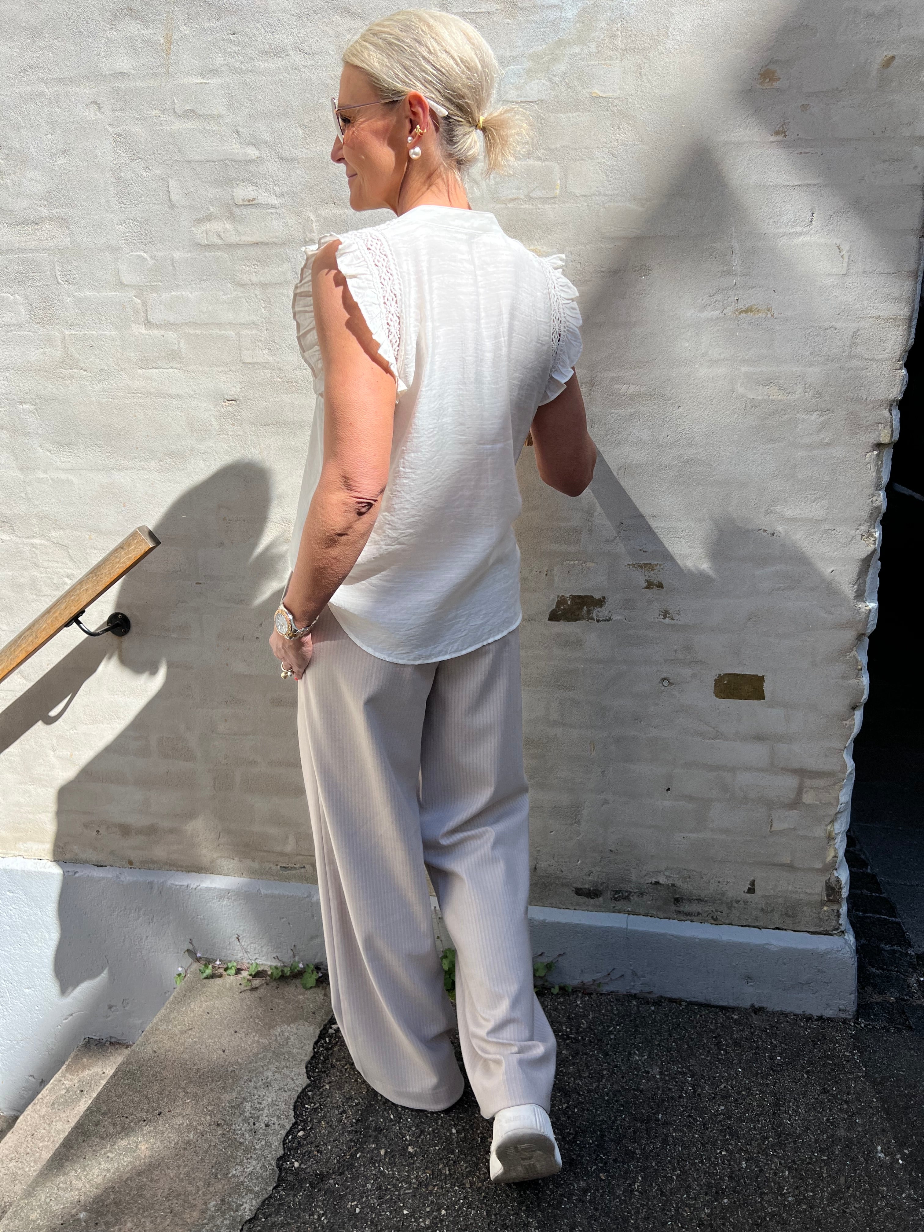 Lisa Wide Pant Sandshell/Cloud Dancer