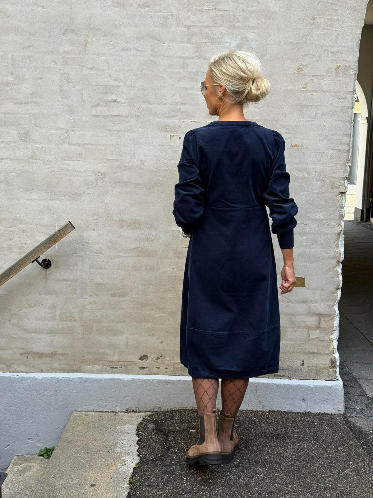 Rhaena LS Dress - Dress Blues