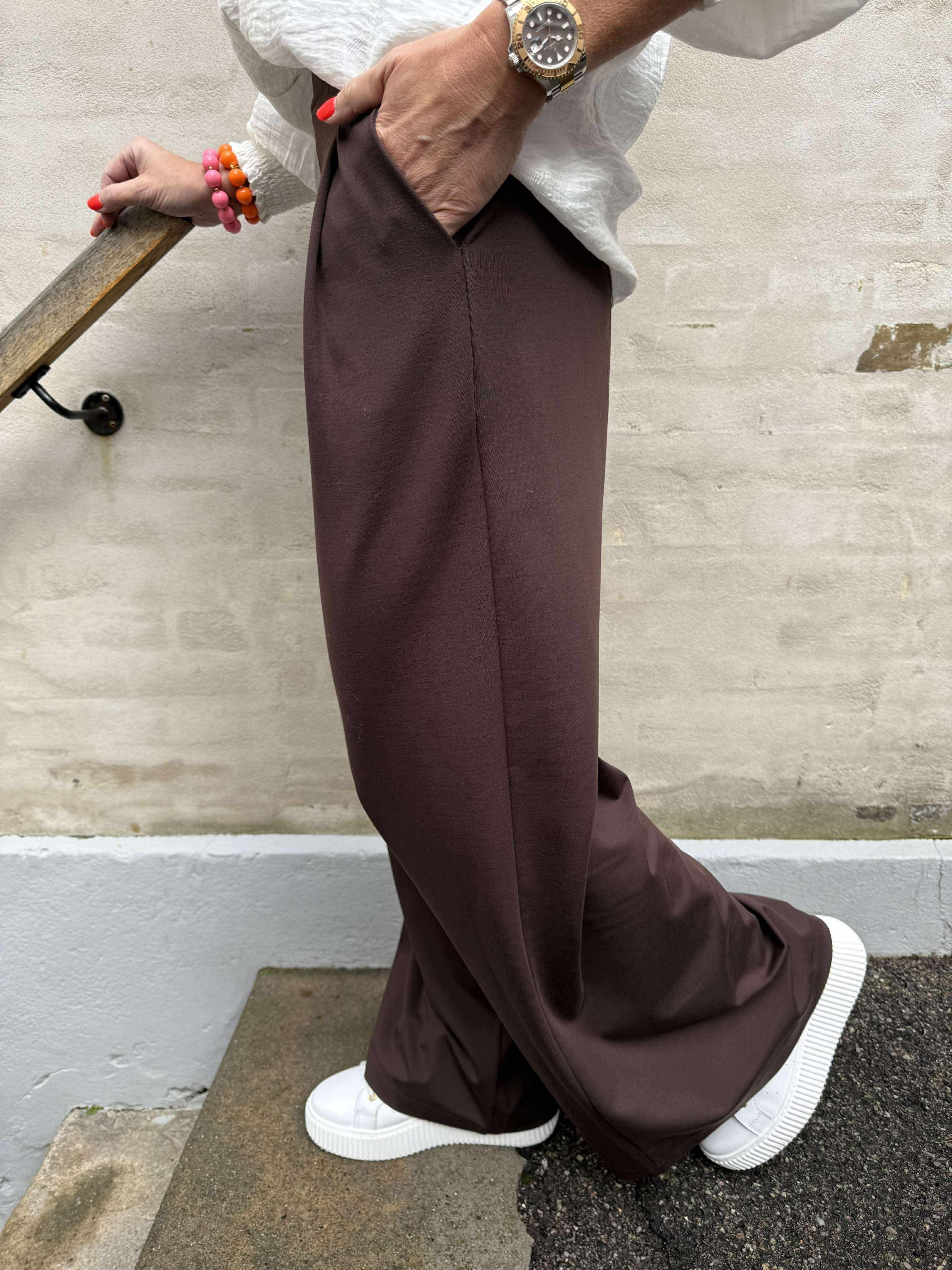 DAVI wideleg pant - Coffee