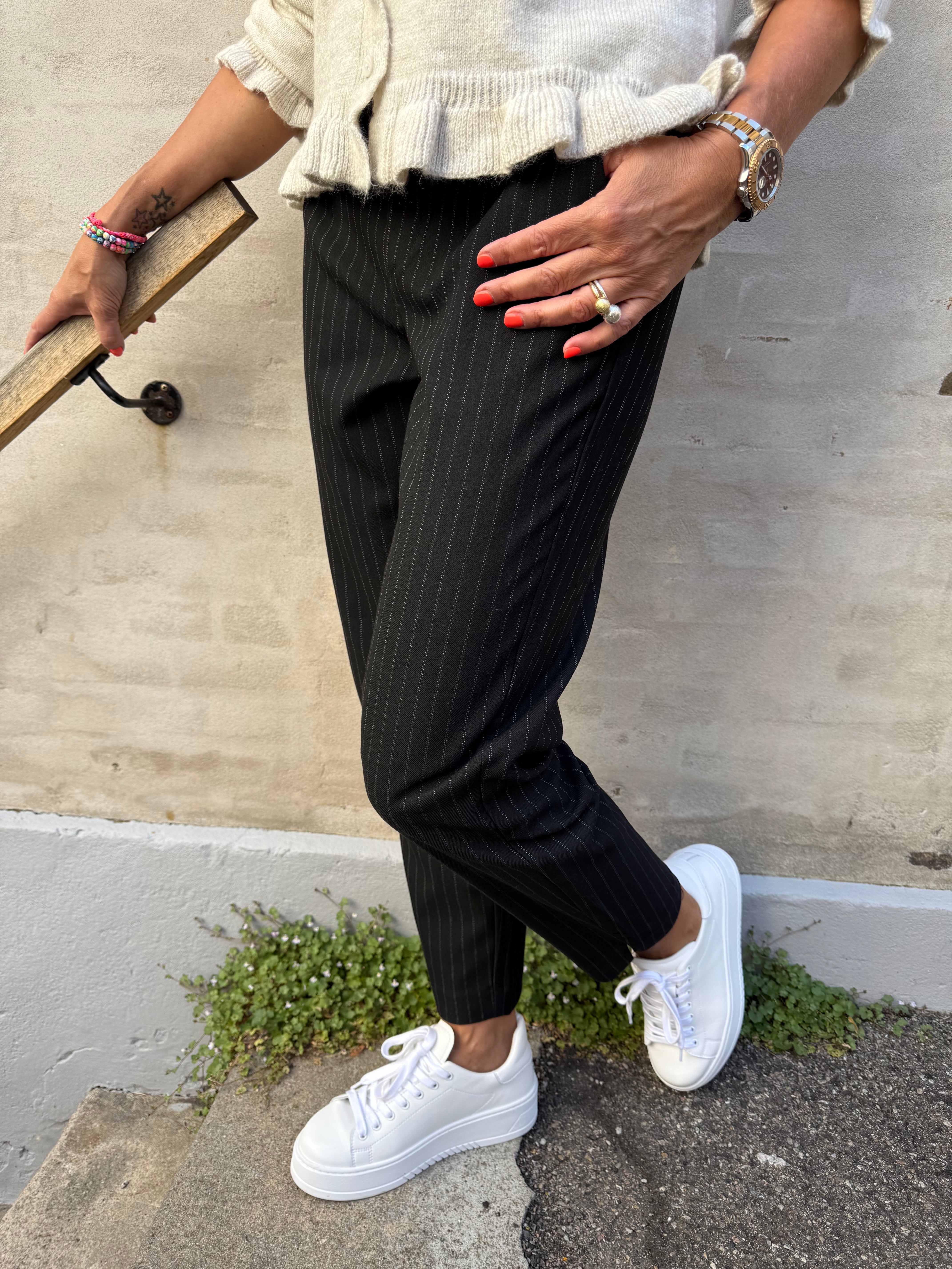 Lisa Slim Pant - Black/Grey