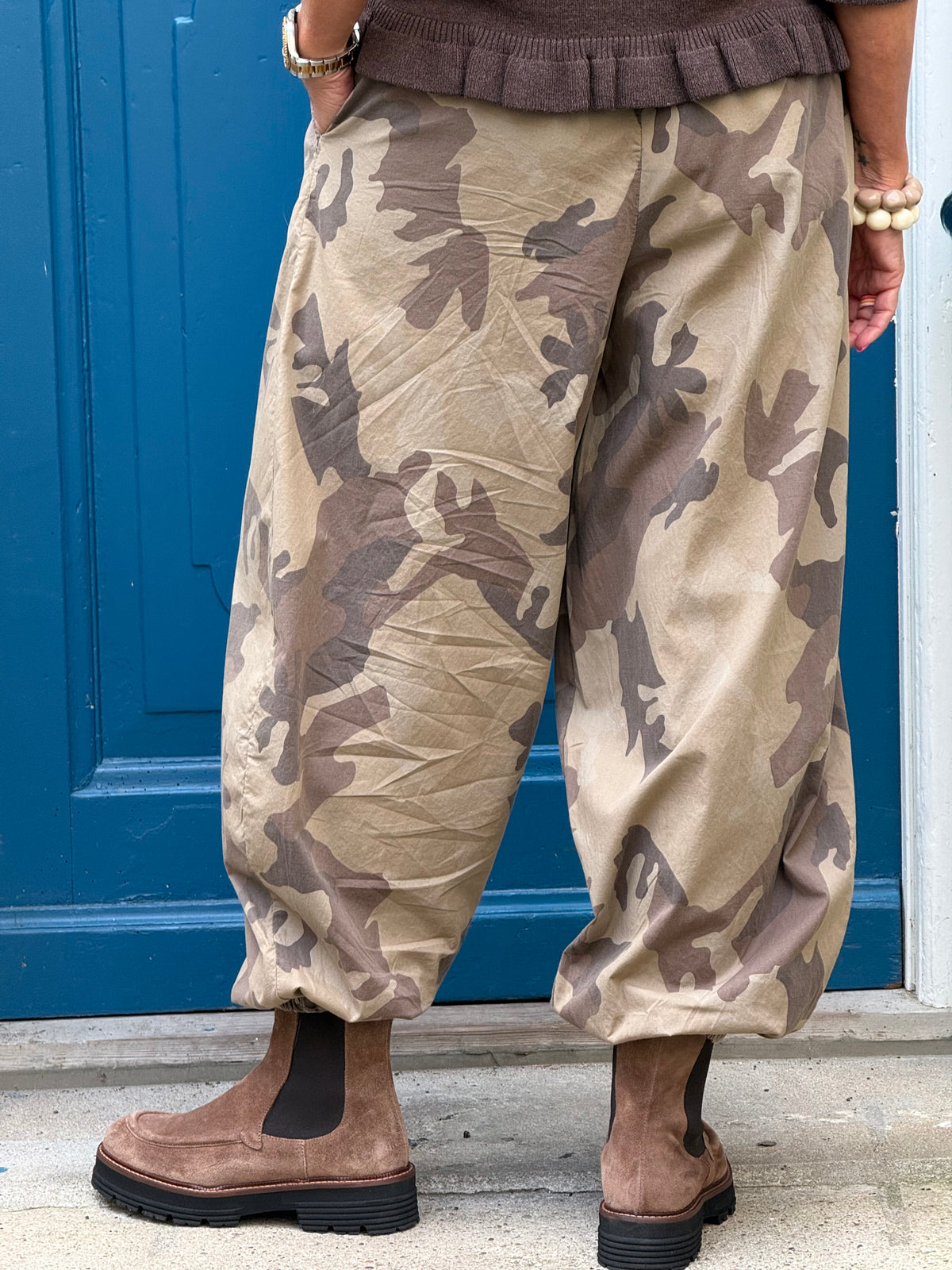 ALLY Balloon Pant - Brown Carmouflage