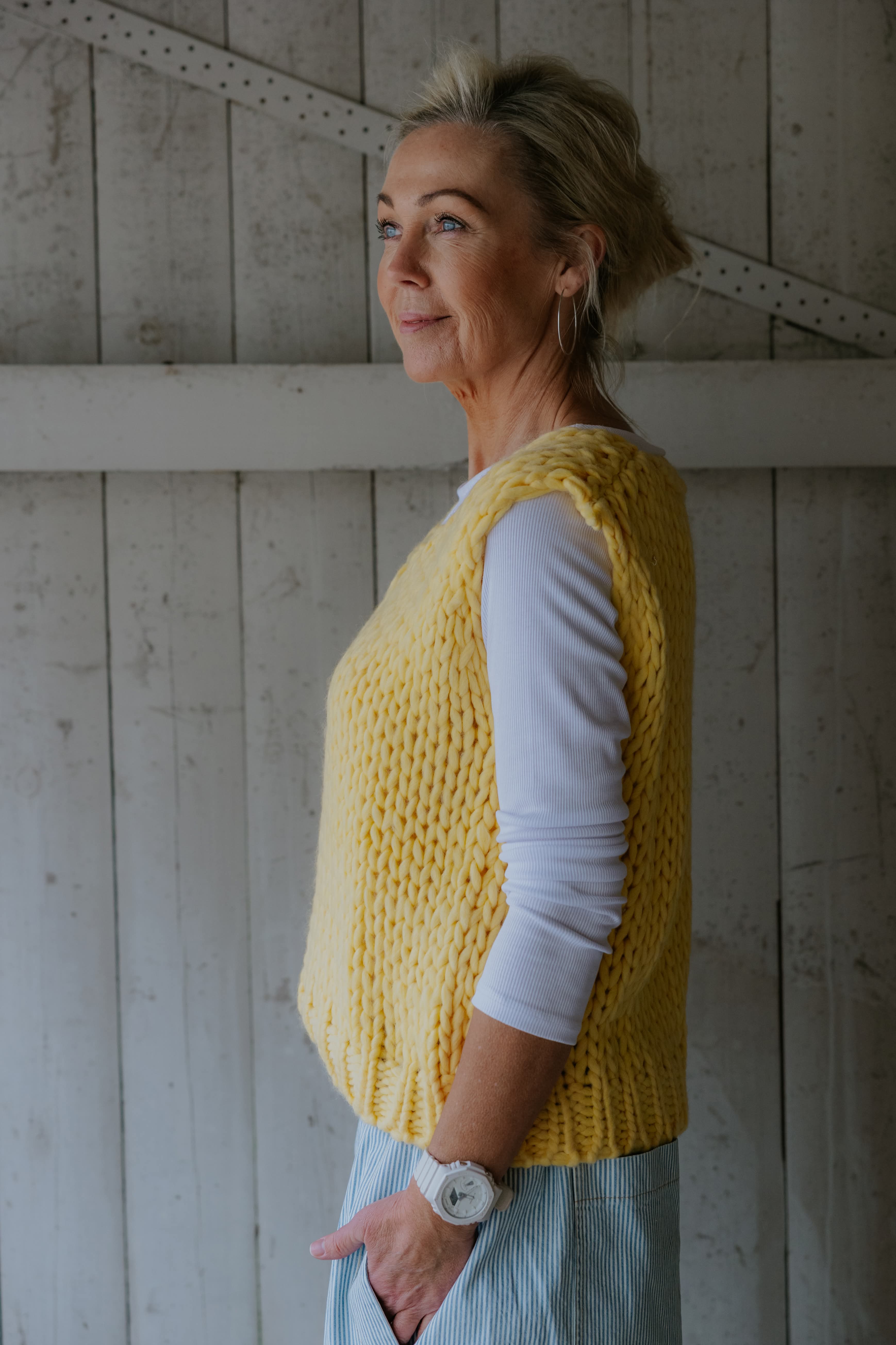 Rudi Knit Vest - Yellow