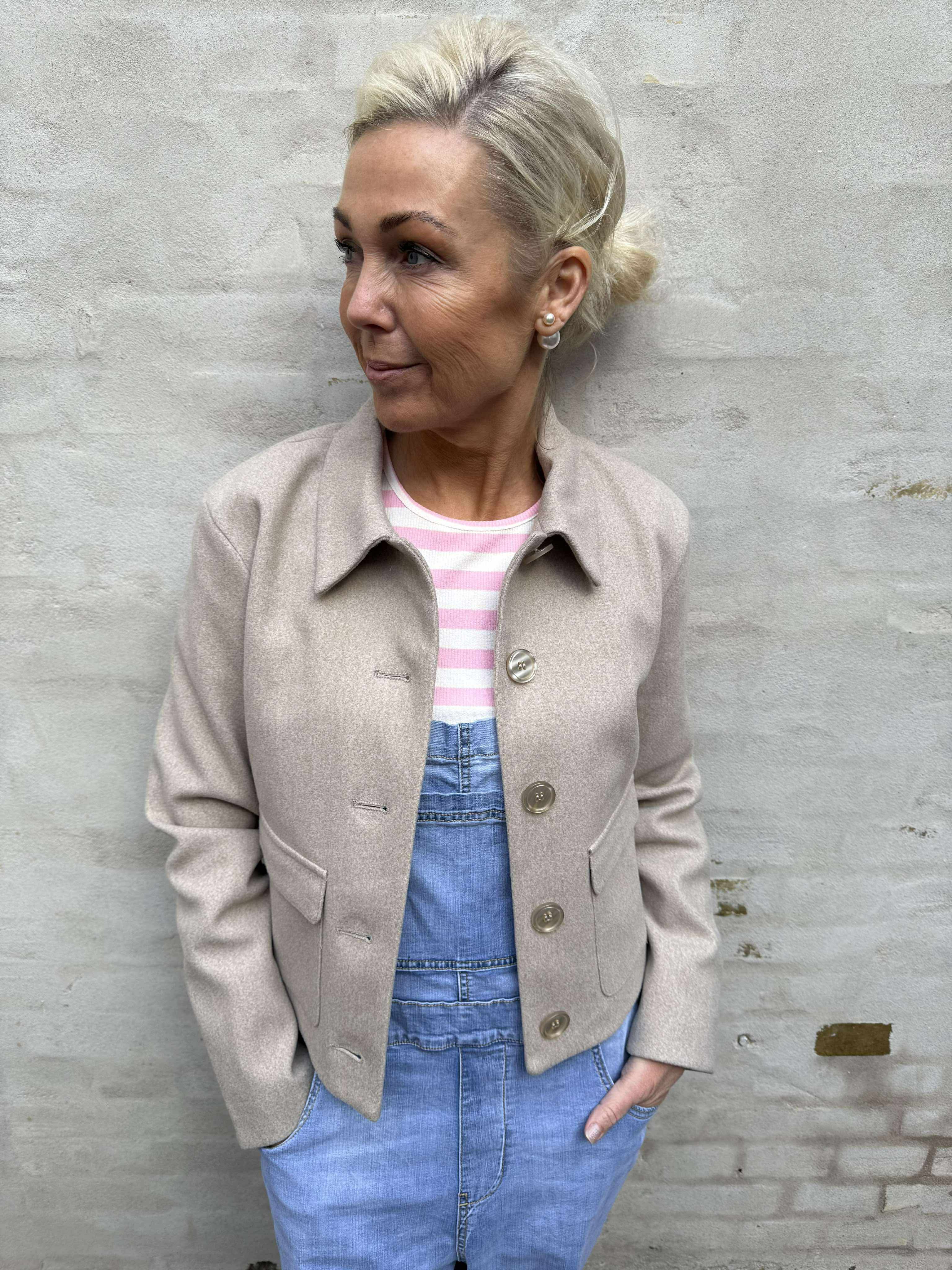 CALLIE LIFE SHORT JACKET - Incense Melangé