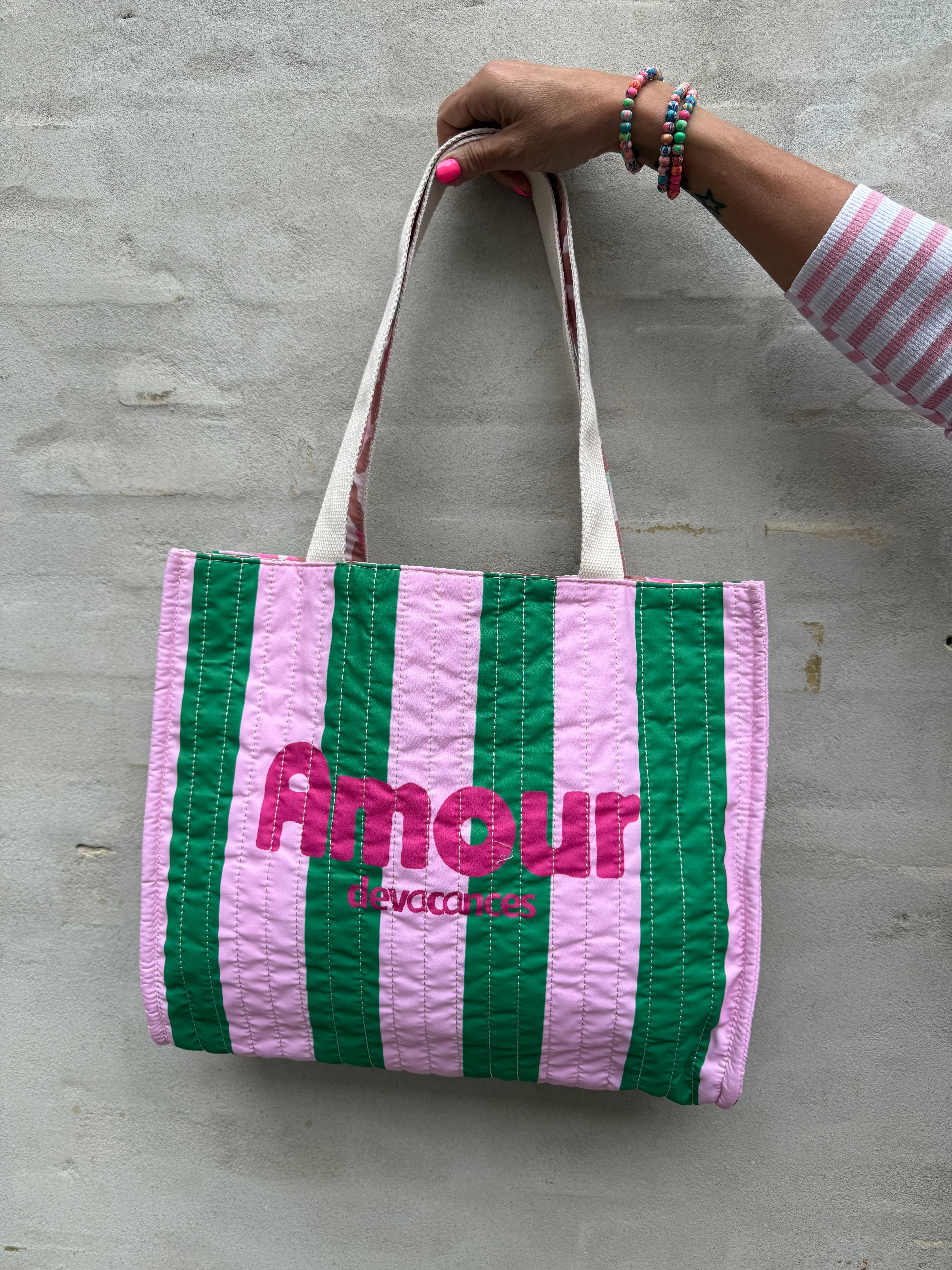 Amour De Vacances Big Bag - Grön/Rosa