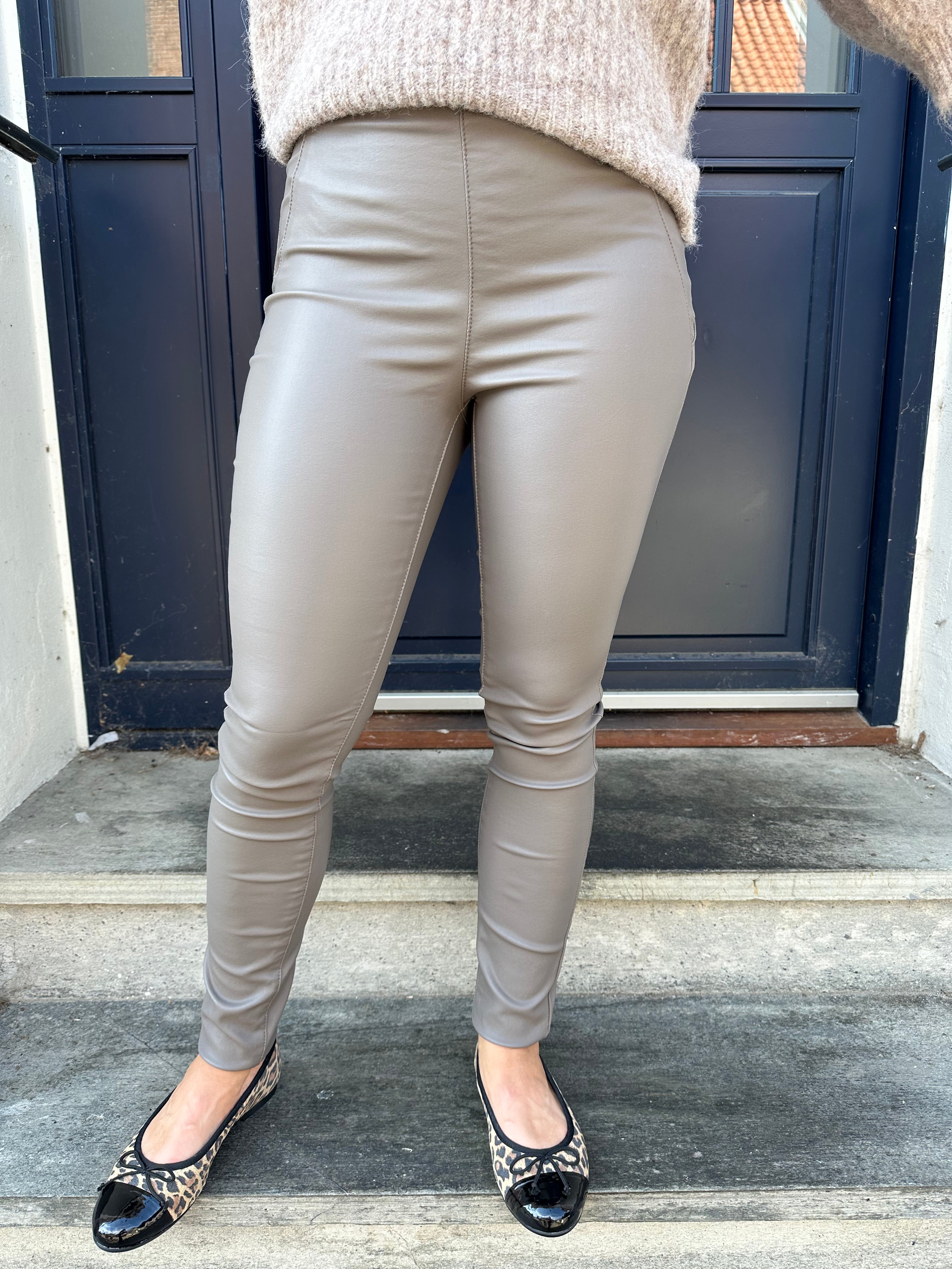 Belle coated leggings morel