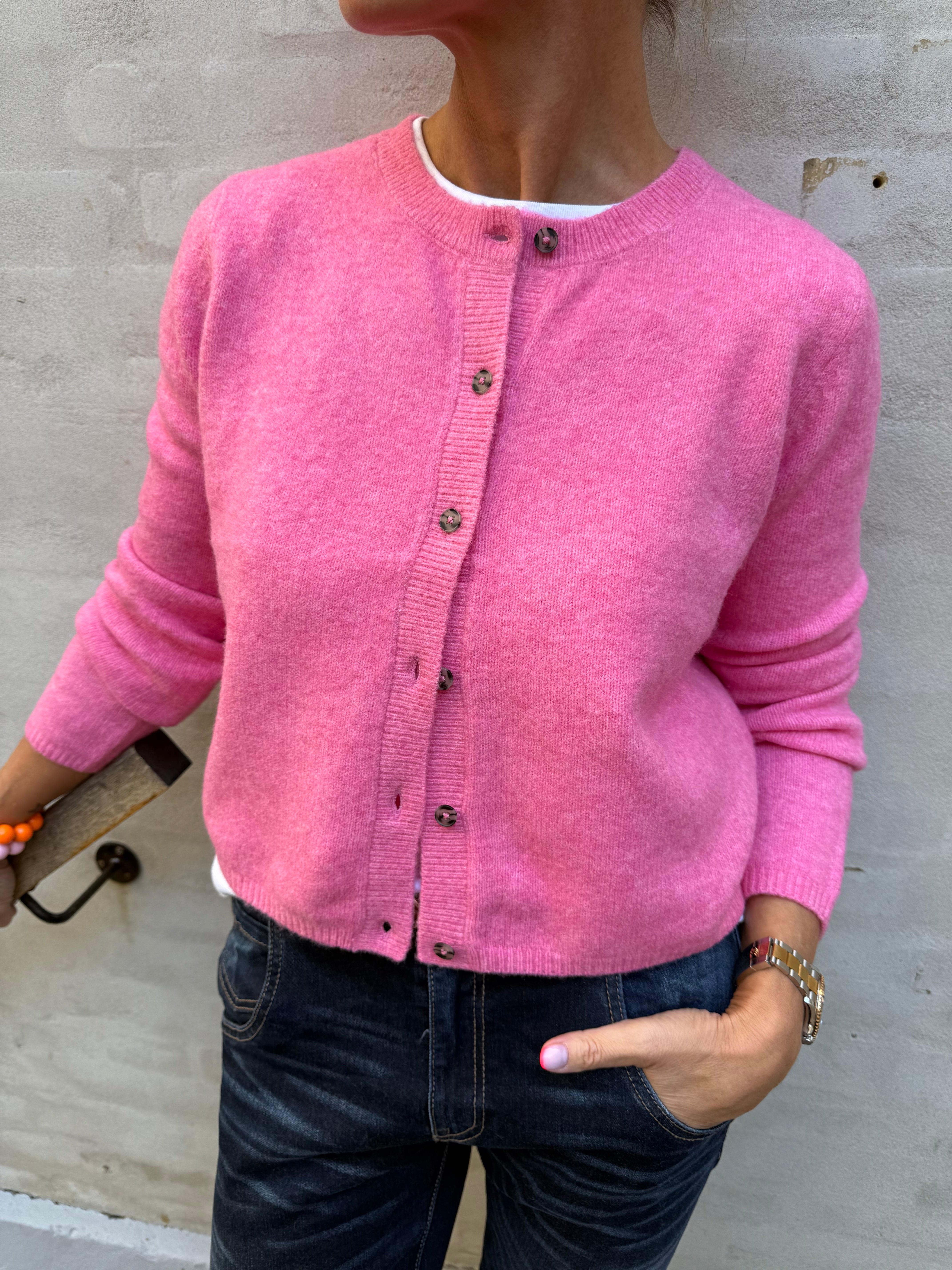 CHLOE LIFE CARDIGAN - Pink Cosmos MELANGE