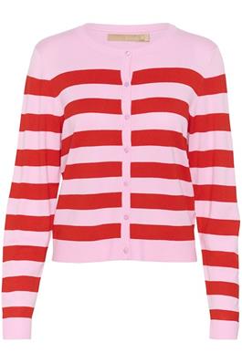 Sabi annemette cardigan pink/red stripes