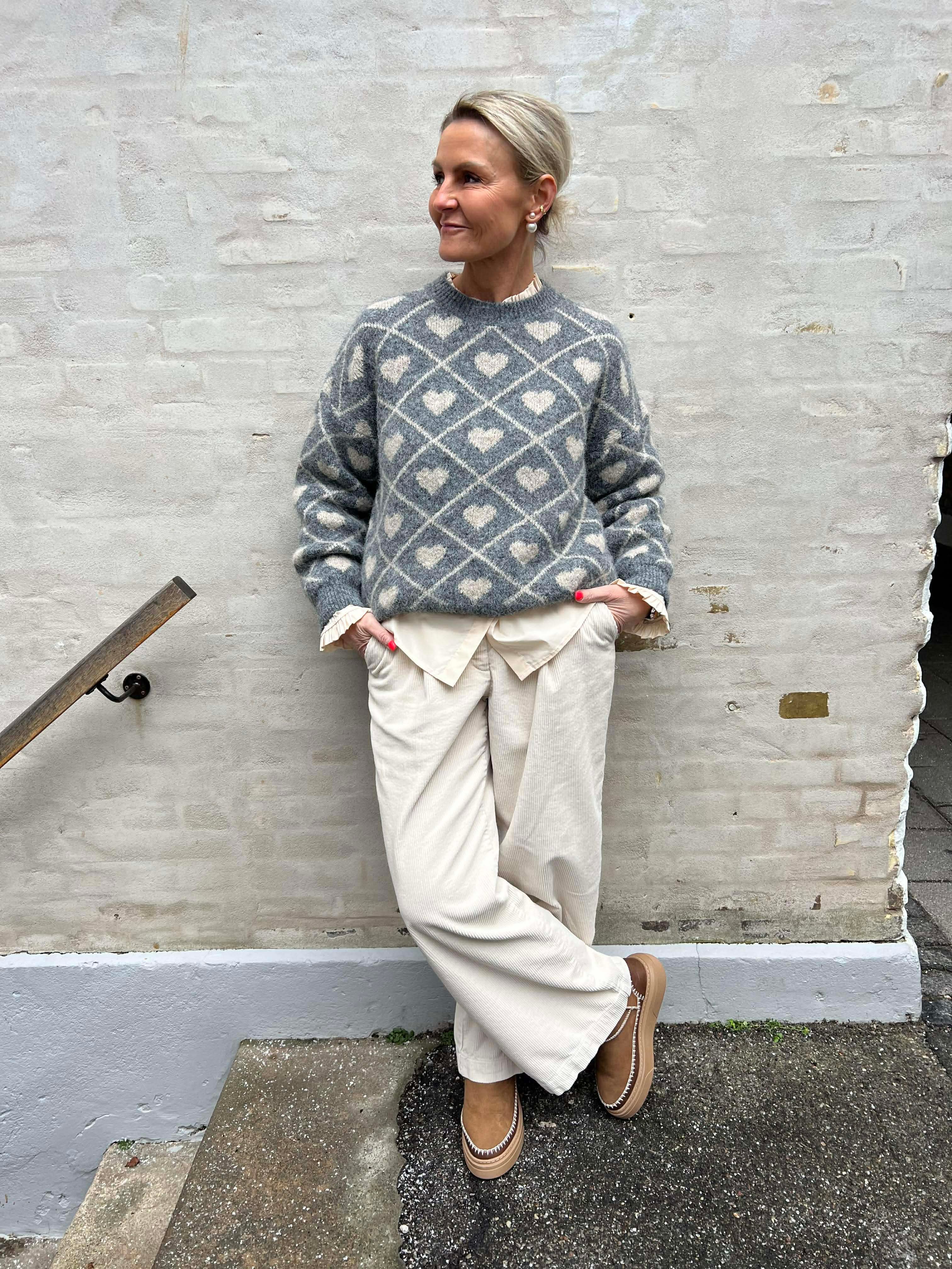 Feray Knit - Grigio/Beige