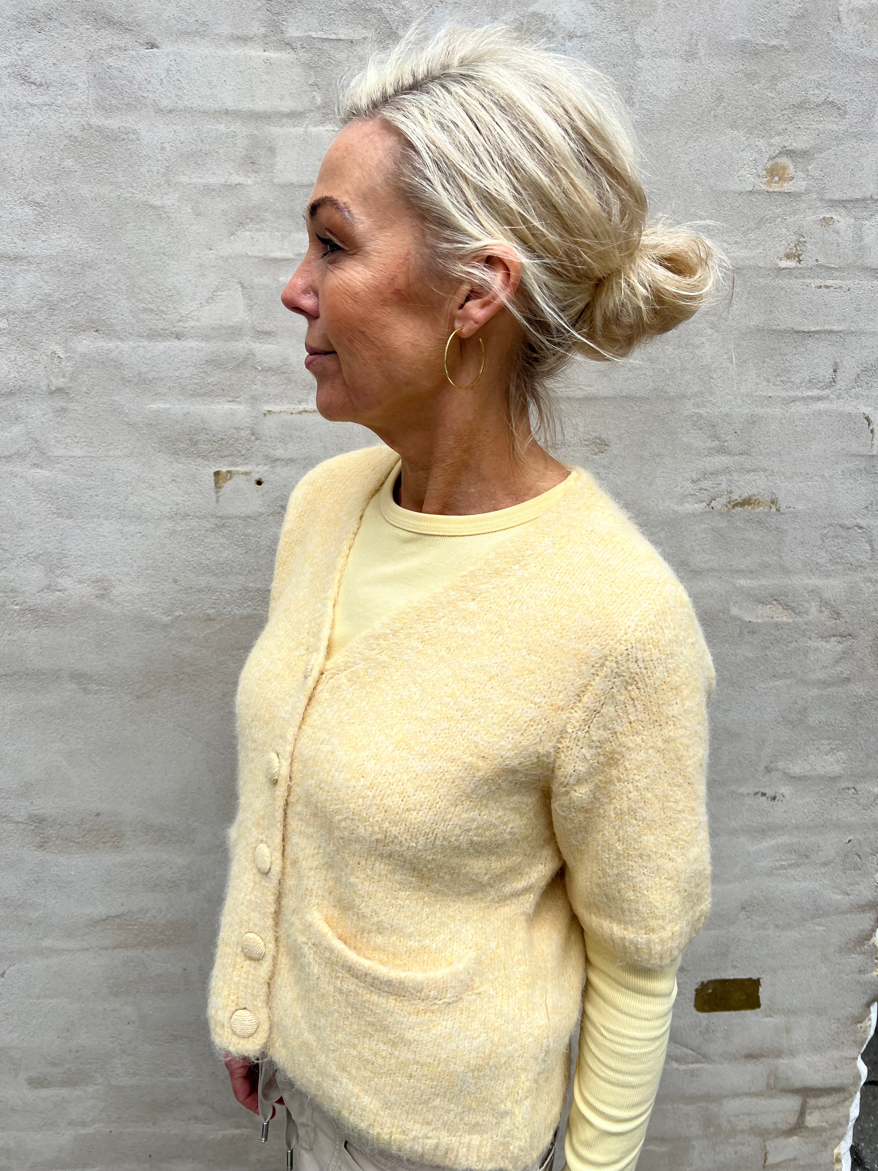 SAGGIA SS V-NECK Knit Cardigan - Sunlight Melange