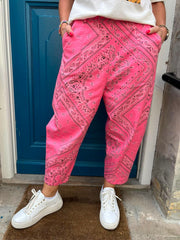 Bandana Pants - Pink