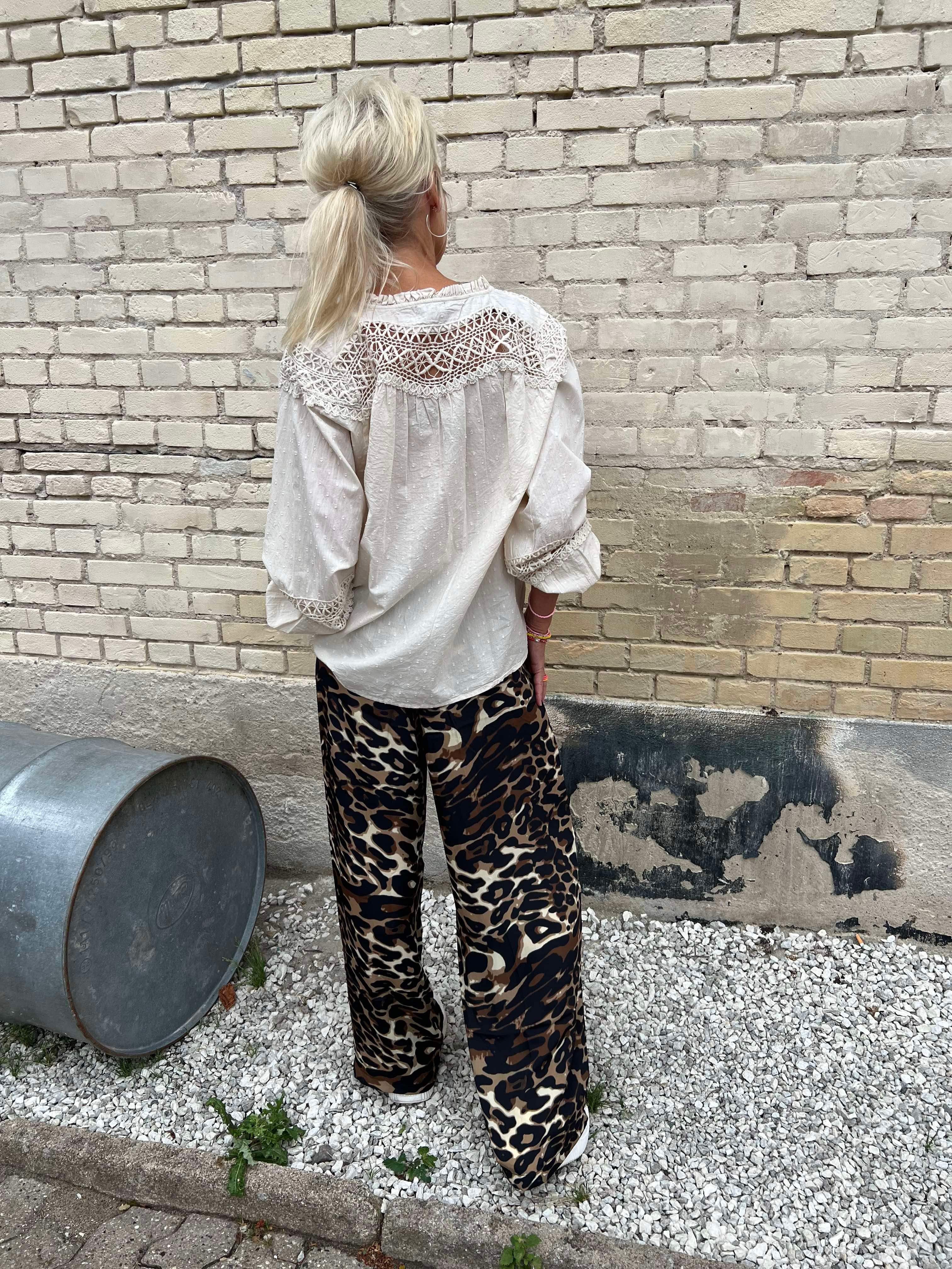 Luna straight pant leopard