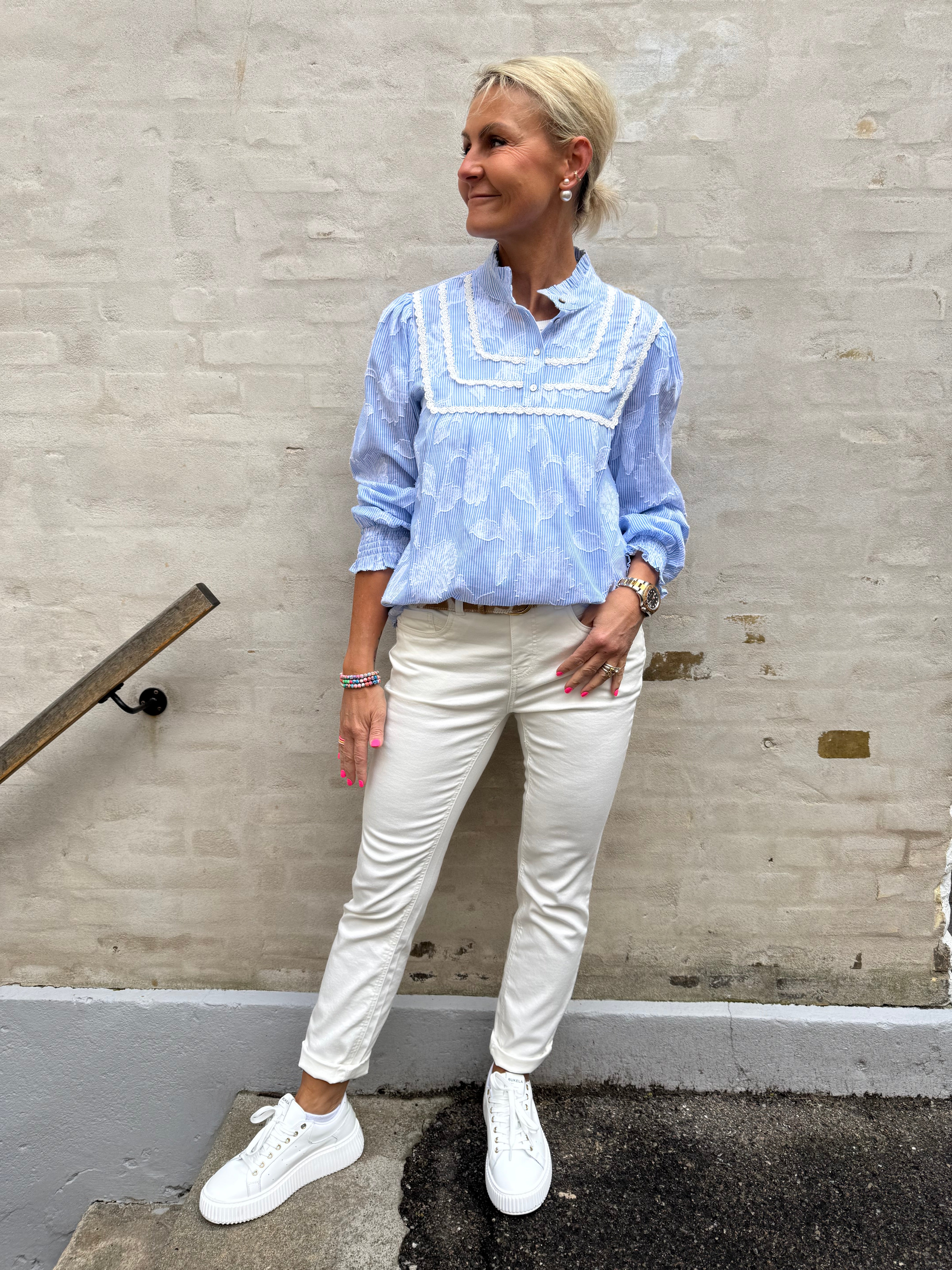 Isabella Shirt - Blue Stripe